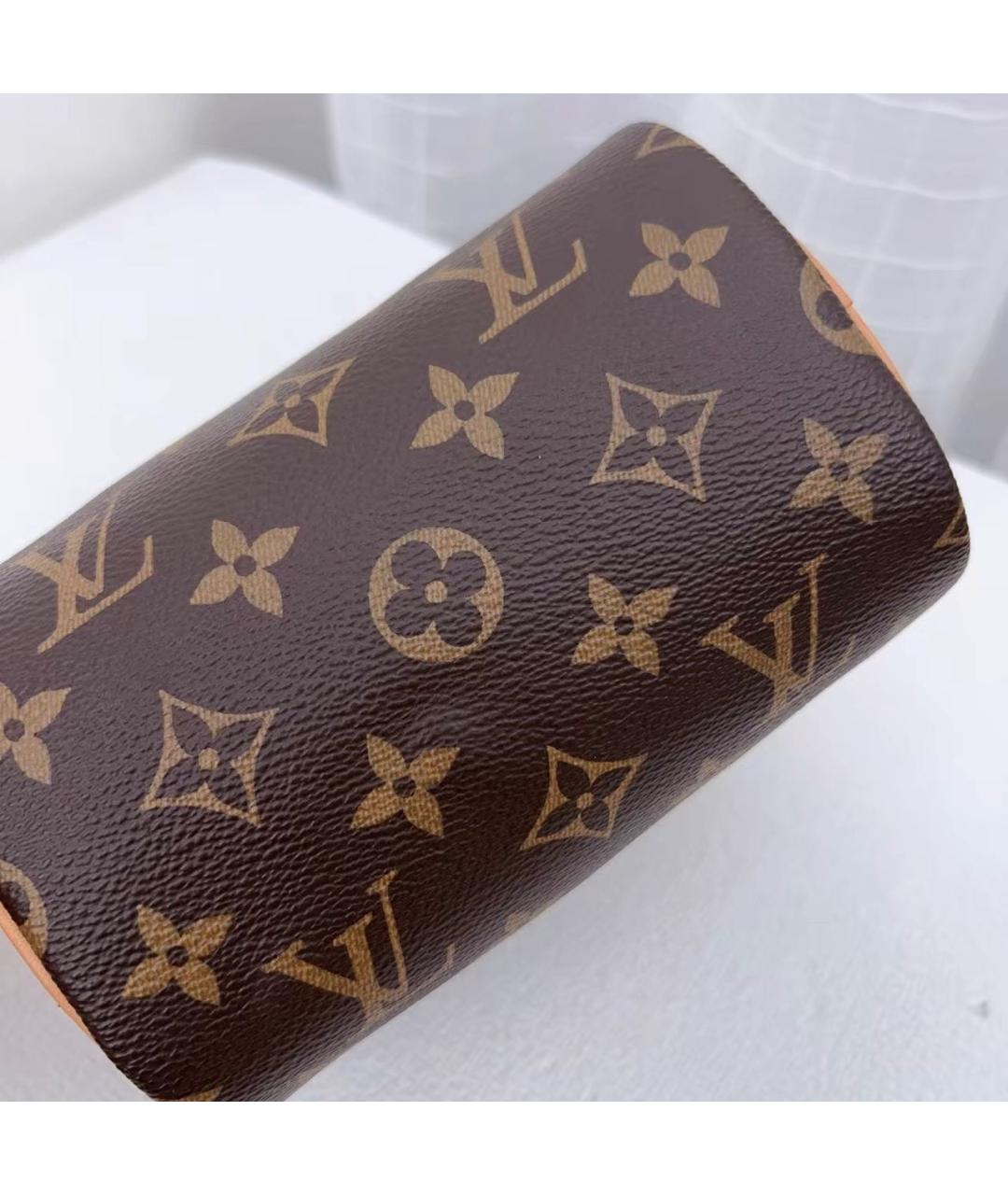 LOUIS VUITTON Коричневая кожаная сумка через плечо, фото 2