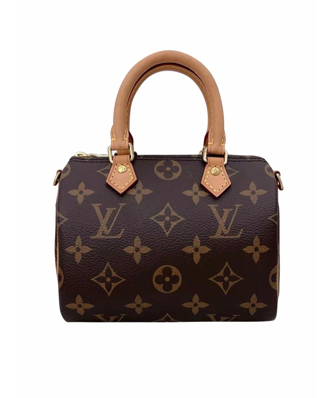 LOUIS VUITTON Коричневая кожаная сумка через плечо, фото 1
