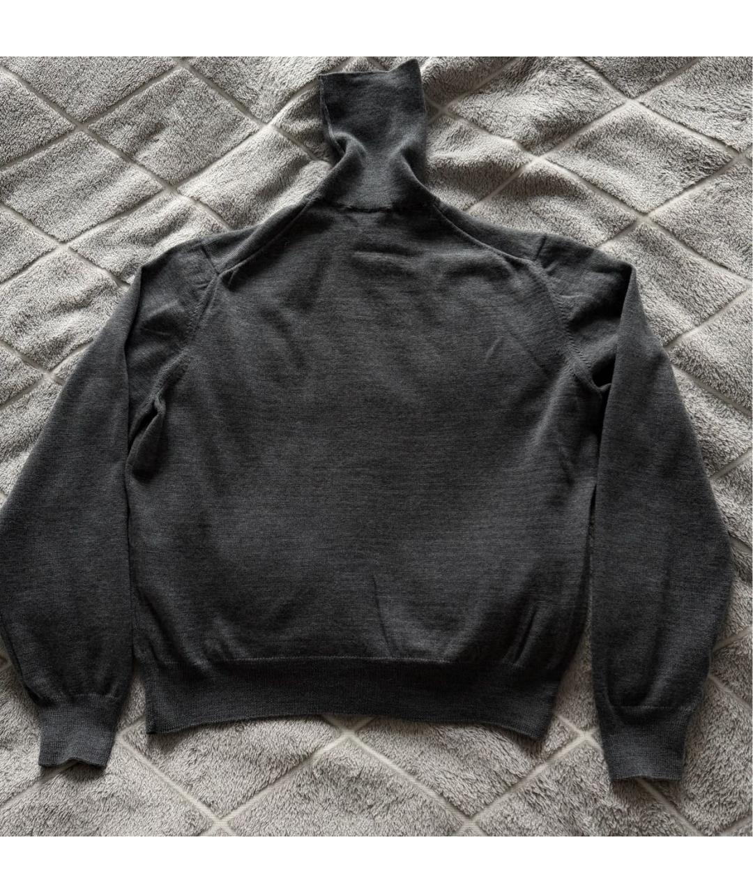 BALENCIAGA Серая шерстяная водолазка, фото 2