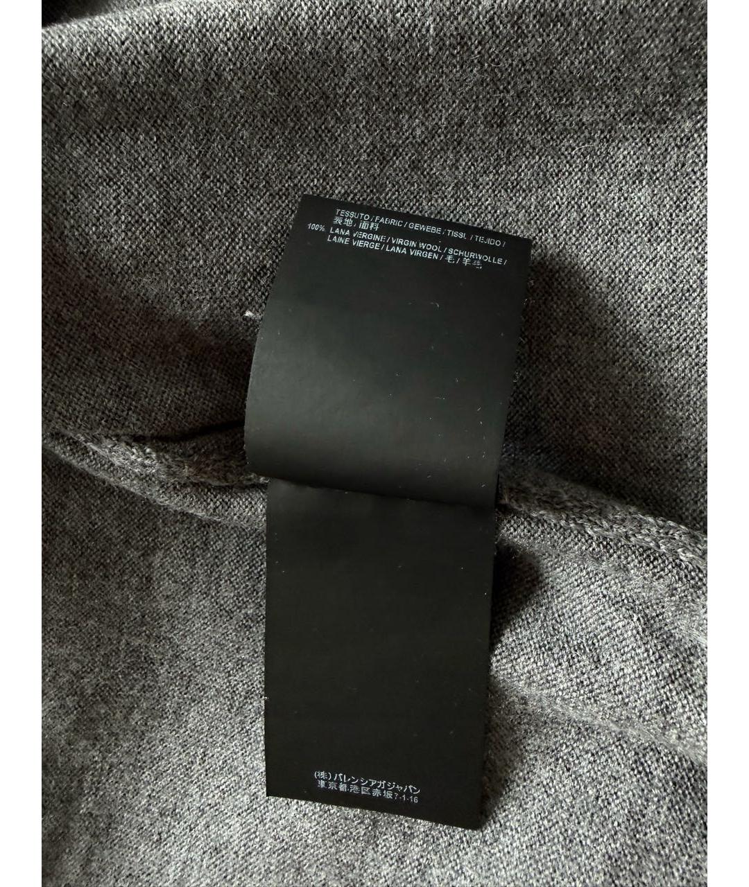 BALENCIAGA Серая шерстяная водолазка, фото 7