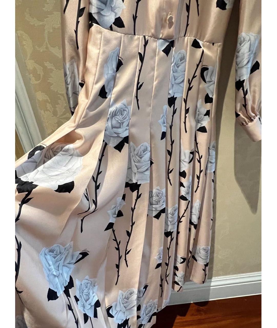 GUCCI Мульти шелковое платье, фото 4