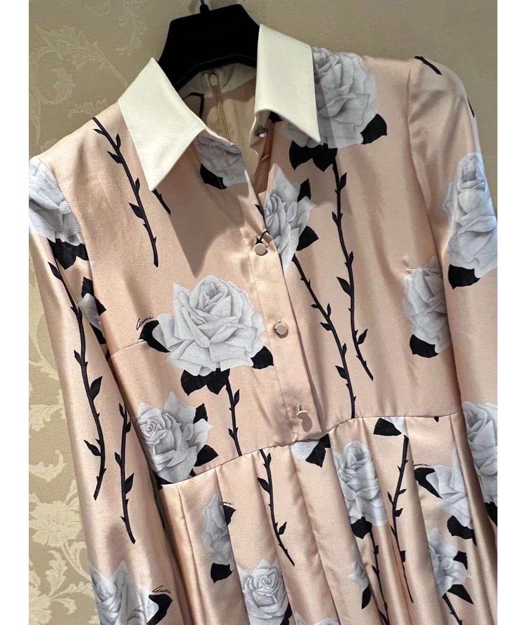 GUCCI Мульти шелковое платье, фото 3