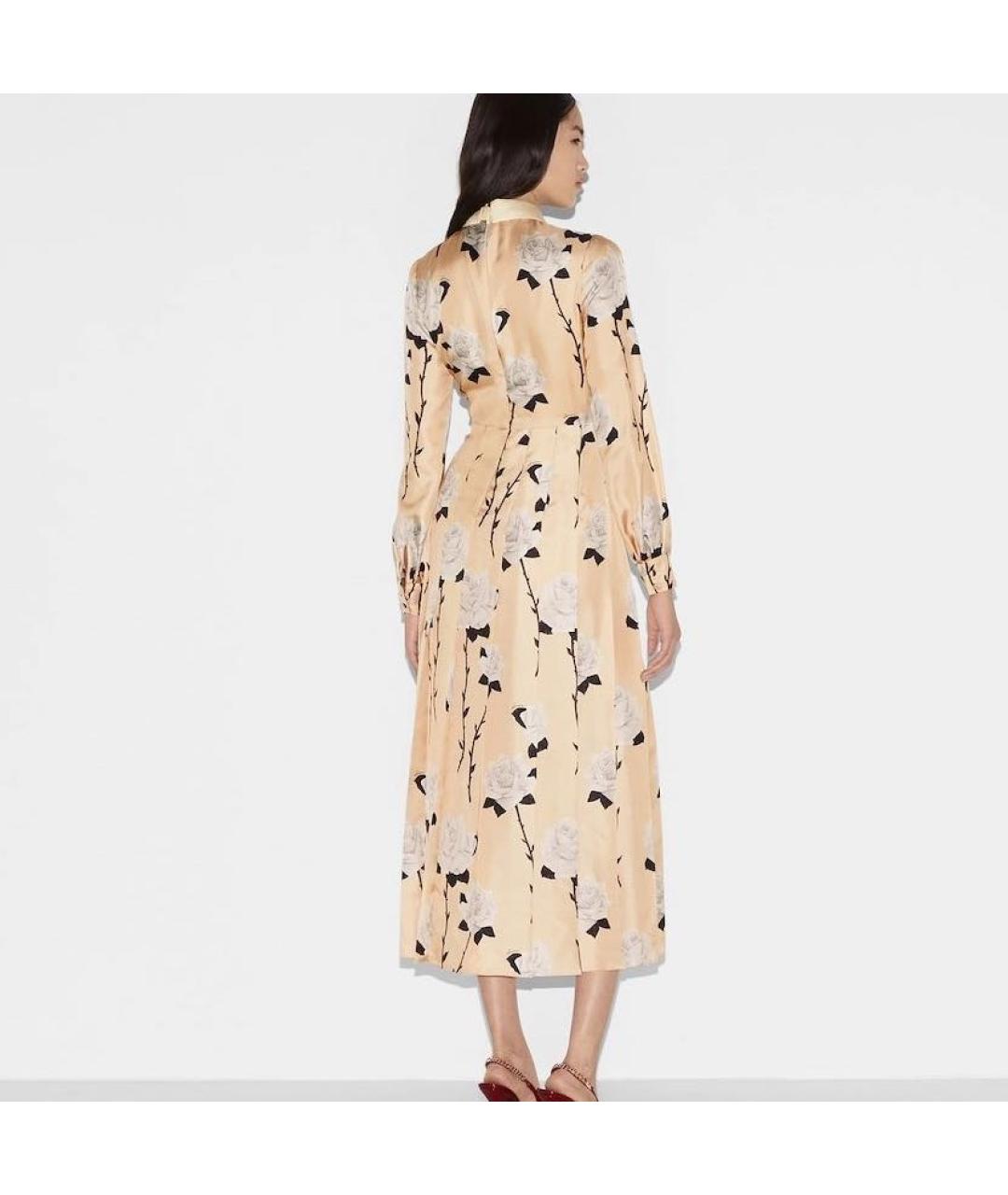 GUCCI Мульти шелковое платье, фото 2