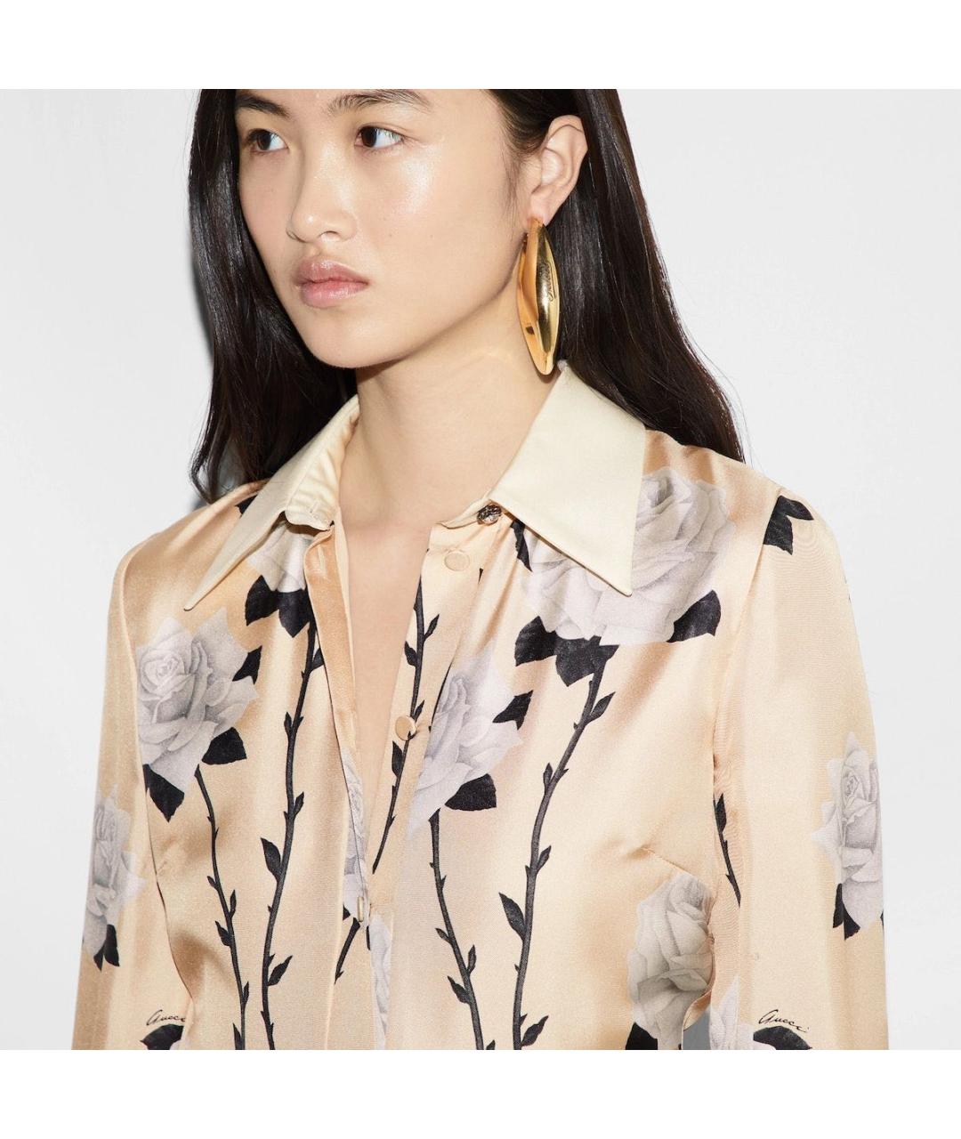 GUCCI Мульти шелковое платье, фото 5