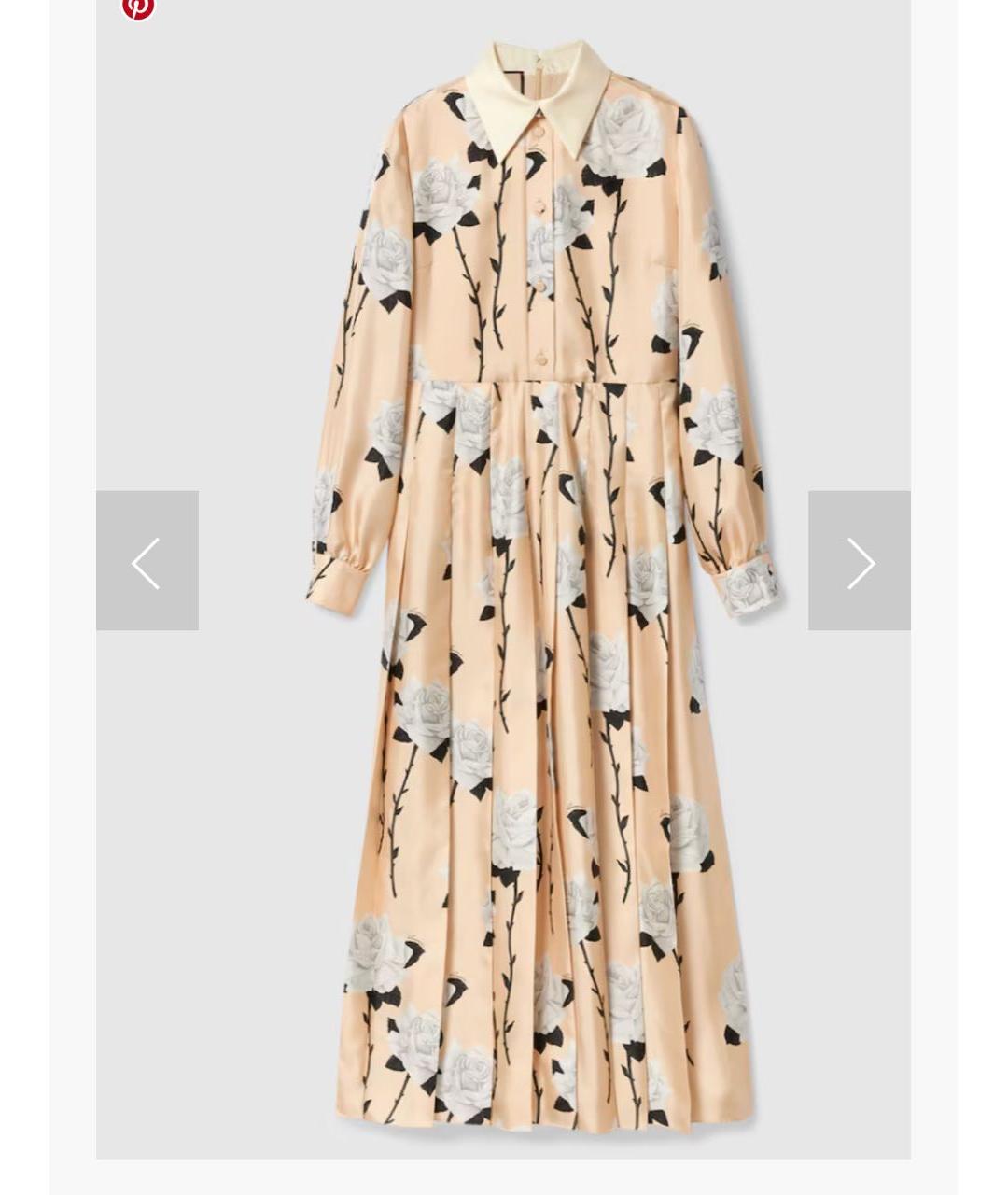 GUCCI Мульти шелковое платье, фото 7