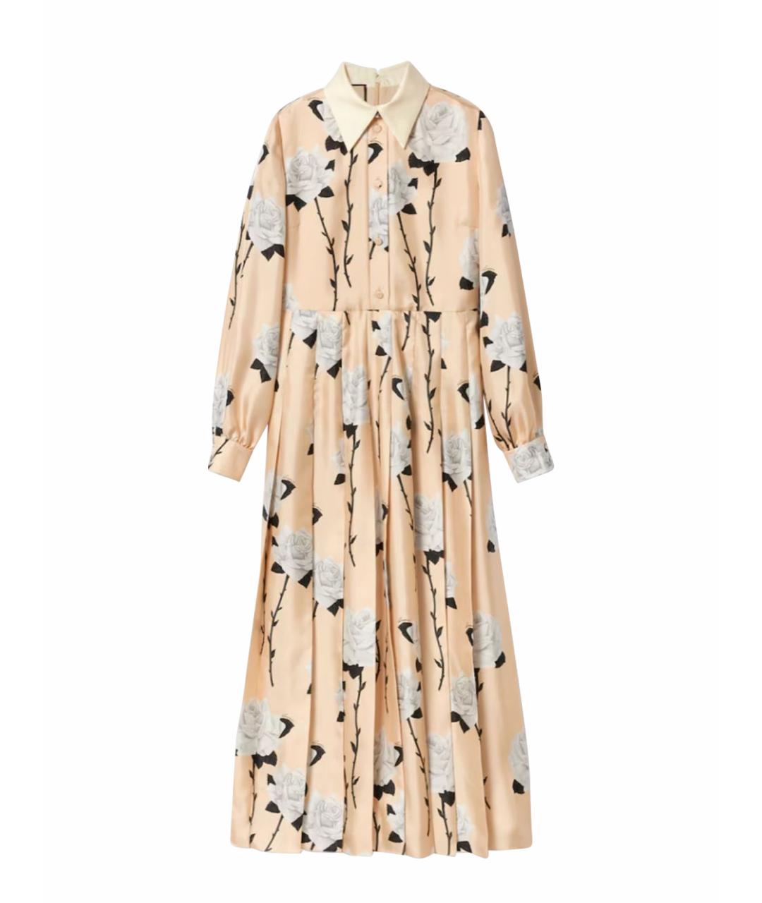 GUCCI Мульти шелковое платье, фото 1