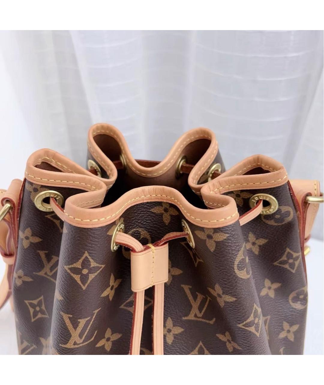 LOUIS VUITTON Коричневая кожаная сумка тоут, фото 6