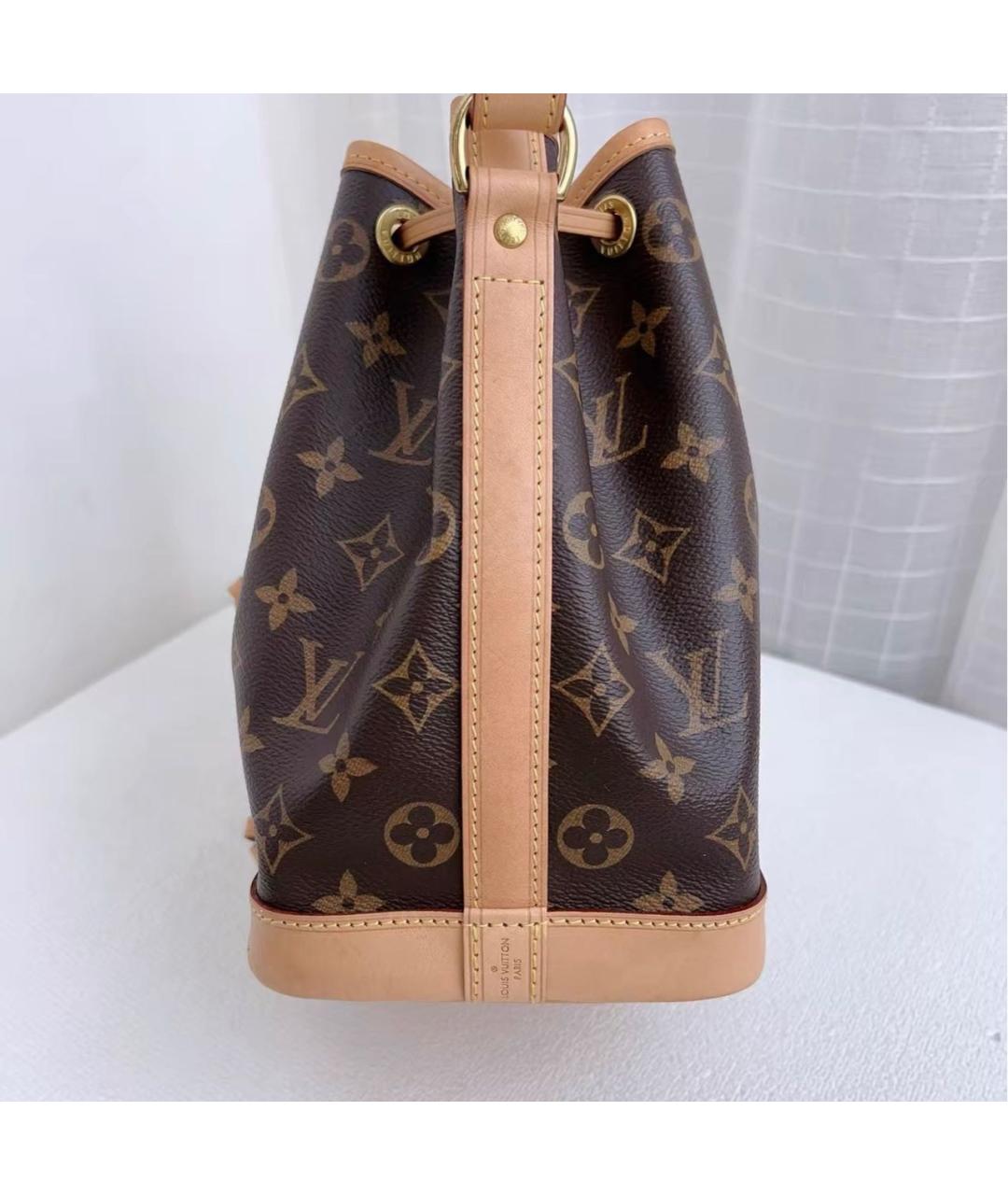 LOUIS VUITTON Коричневая кожаная сумка тоут, фото 5