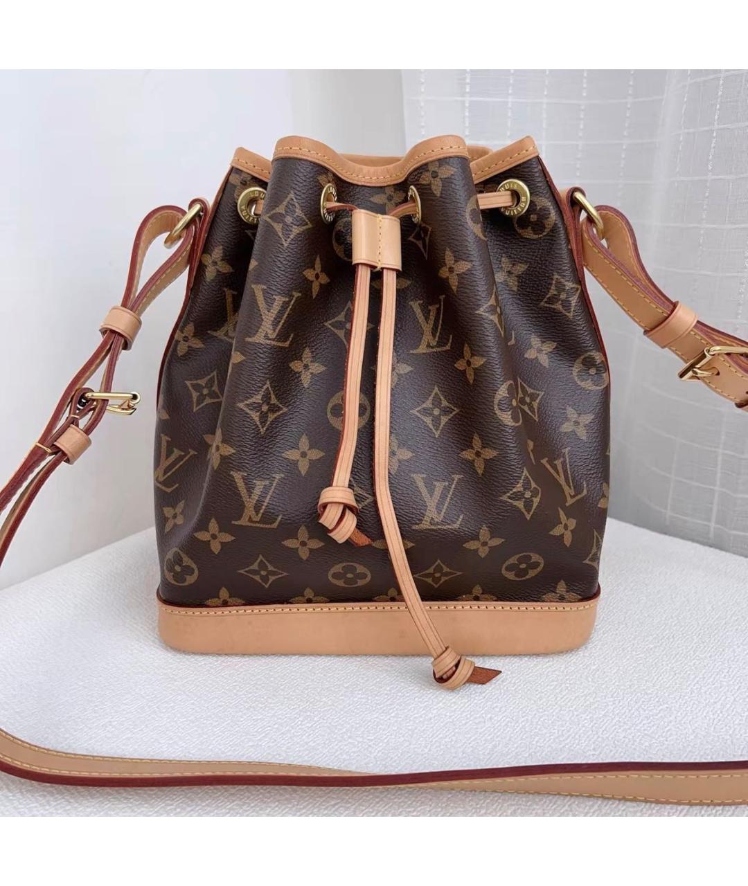 LOUIS VUITTON Коричневая кожаная сумка тоут, фото 8