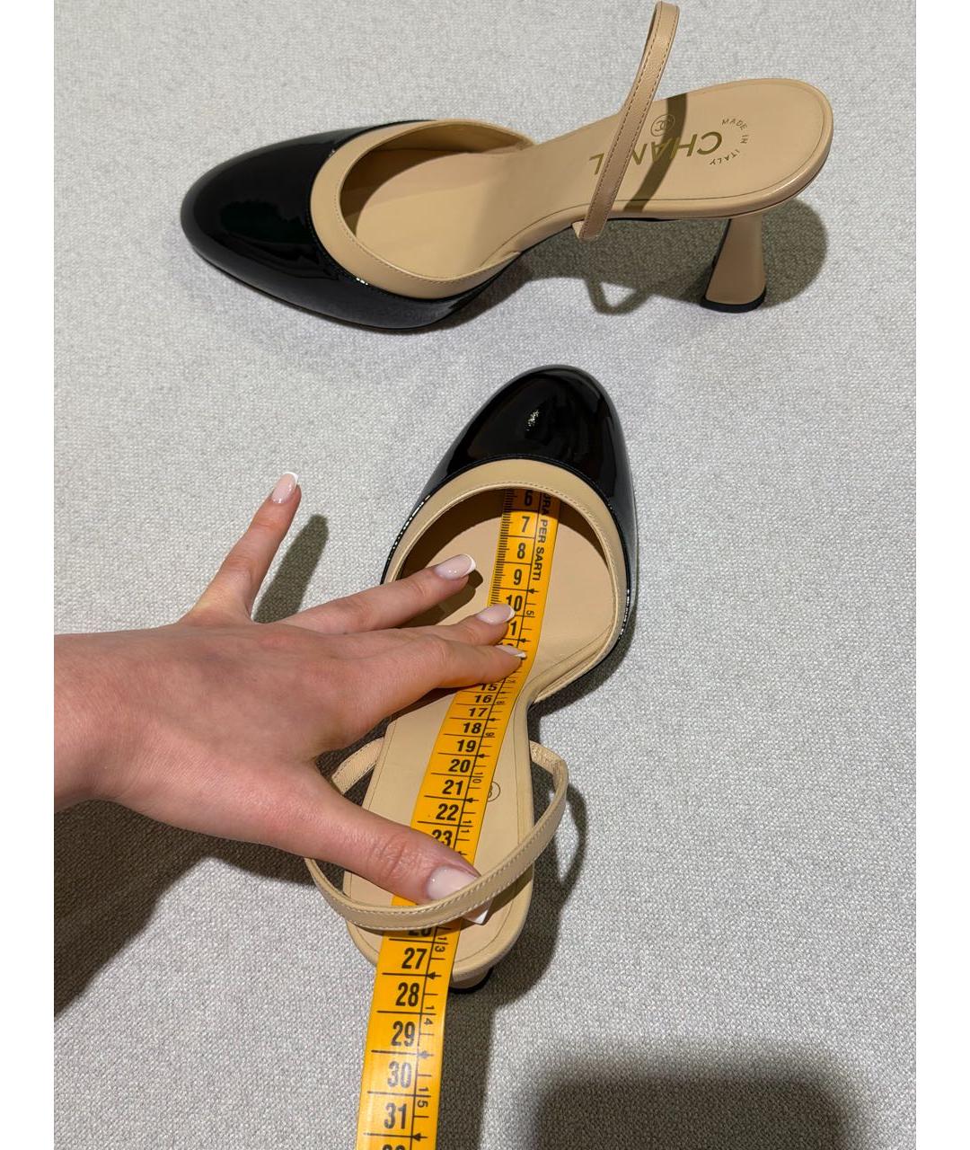 CHANEL Черные туфли из лакированной кожи, фото 5