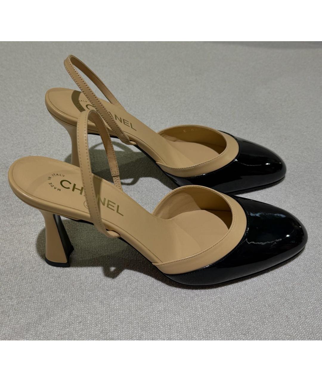 CHANEL Черные туфли из лакированной кожи, фото 8