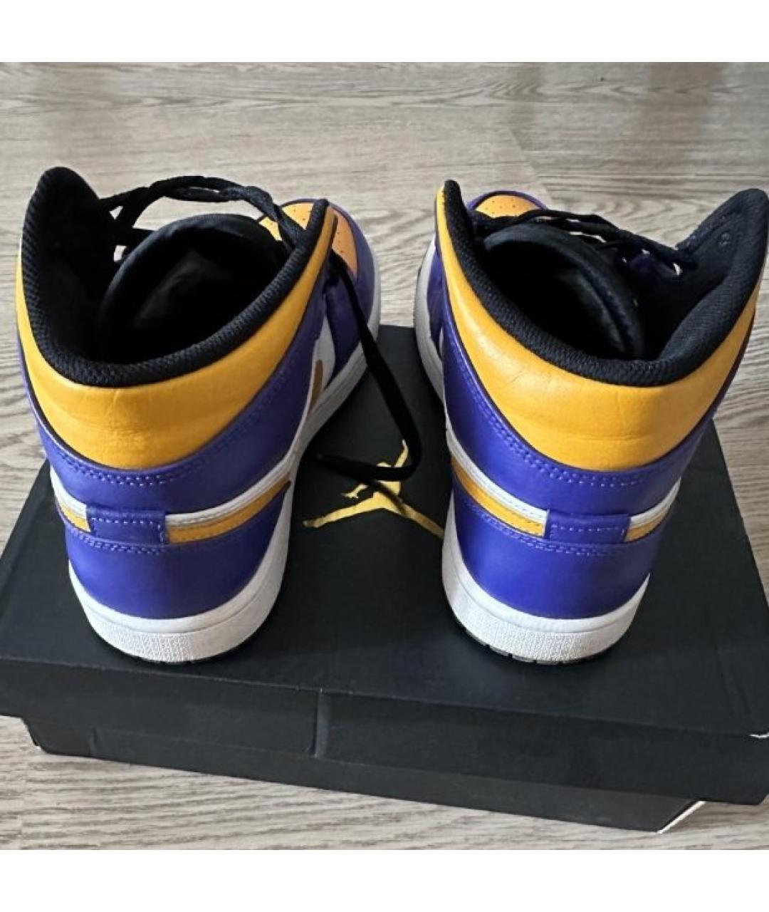 NIKE Кожаные высокие кроссовки / кеды, фото 3