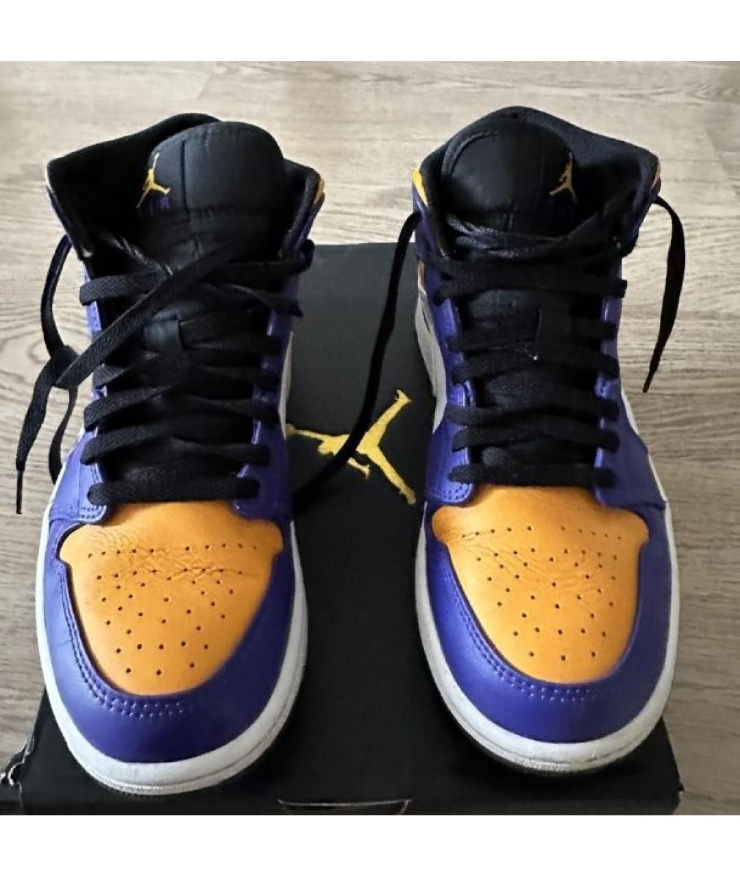 NIKE Кожаные высокие кроссовки / кеды, фото 2