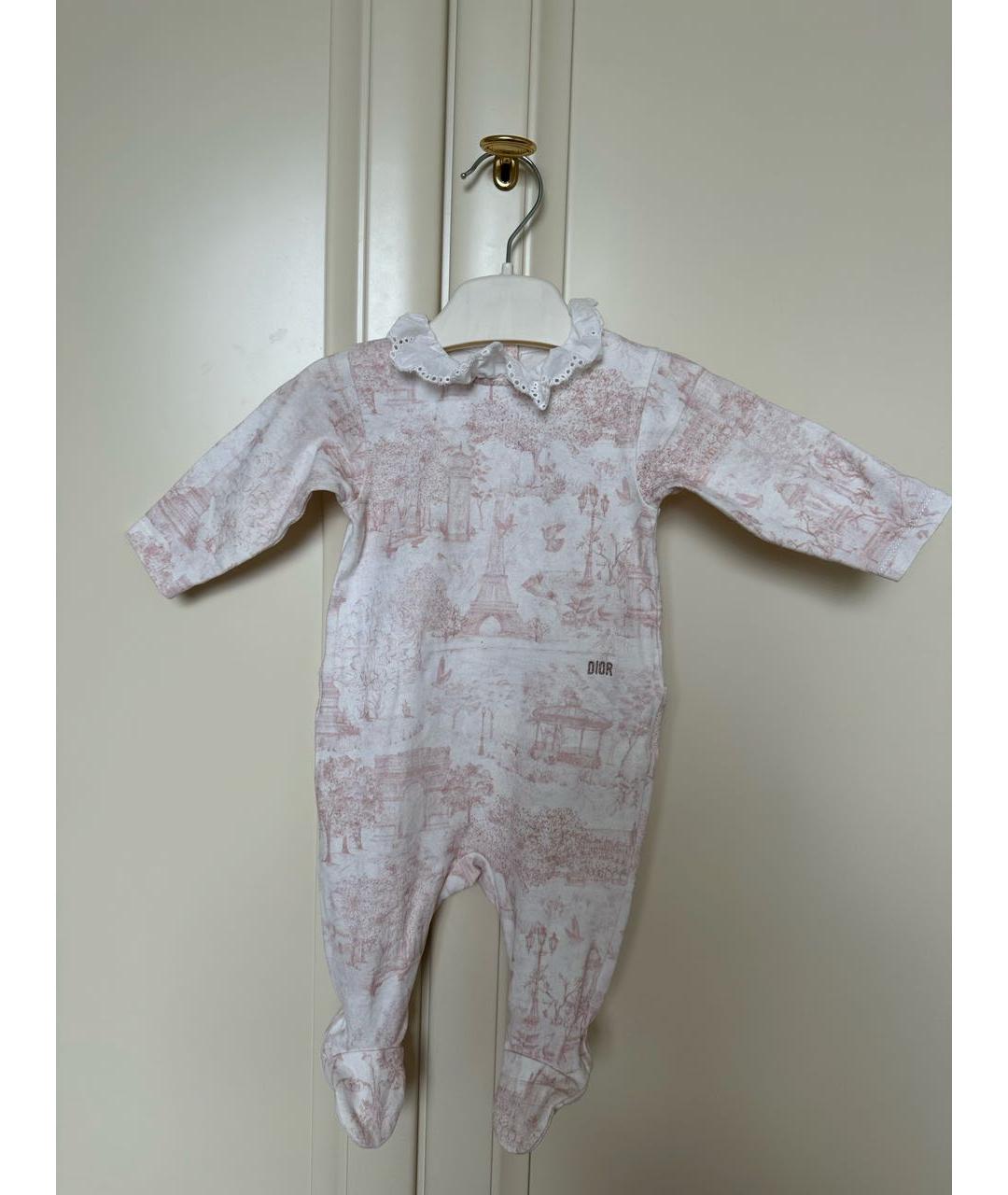 BABY DIOR Розовый хлопковый боди/ползунок, фото 6
