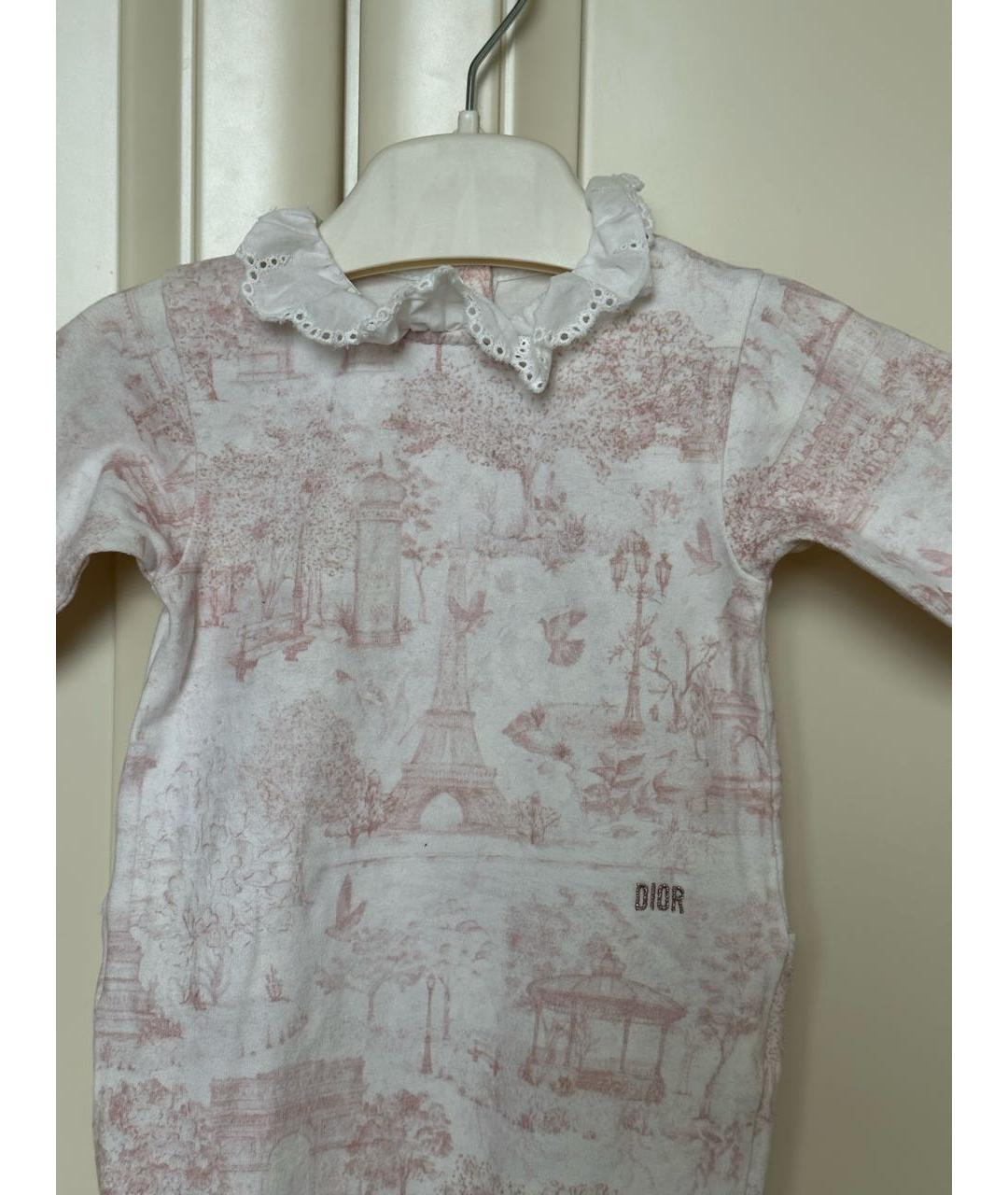 BABY DIOR Розовый хлопковый боди/ползунок, фото 3