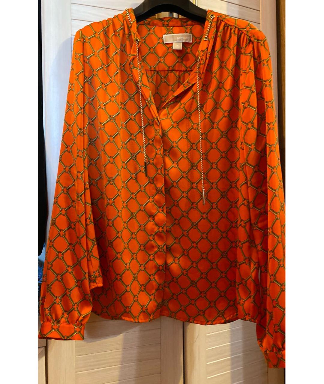 MICHAEL MICHAEL KORS Оранжевая полиэстеровая блузы, фото 5