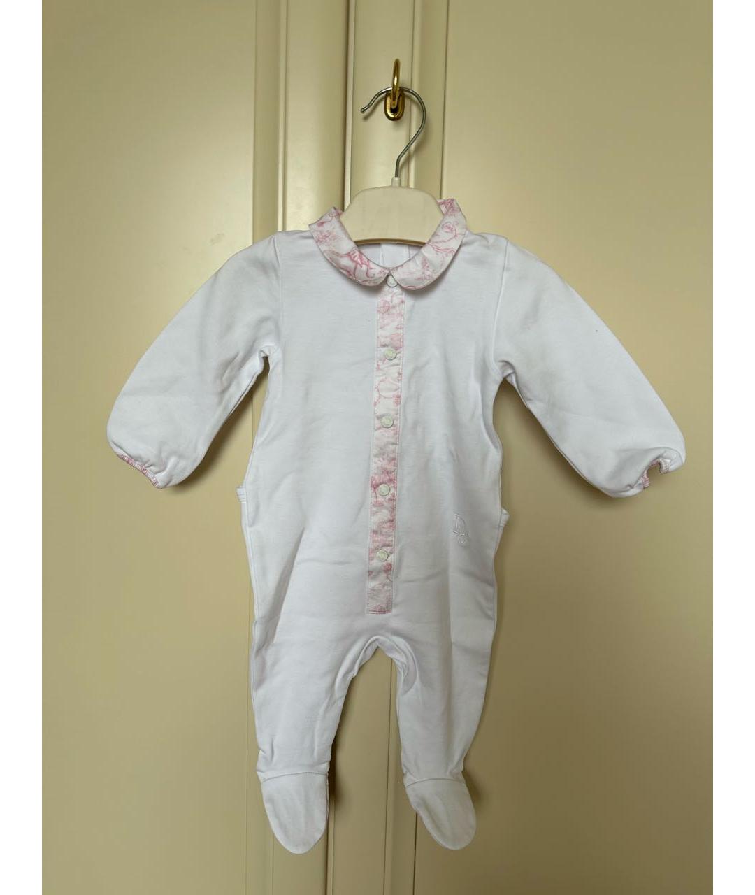 BABY DIOR Белый хлопковый боди/ползунок, фото 5
