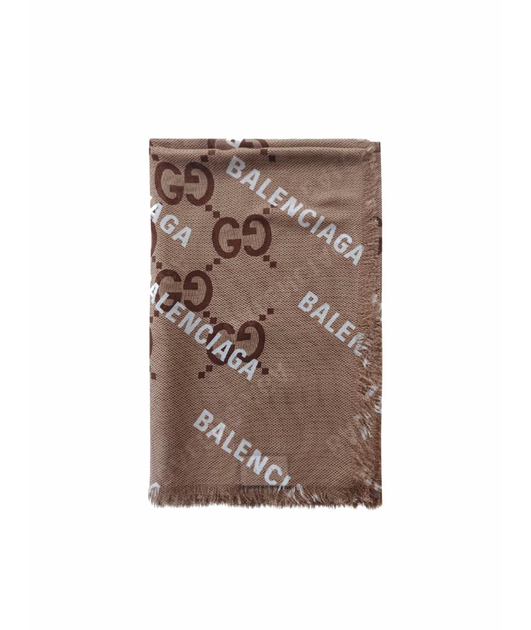 GUCCI Коричневый платок, фото 1