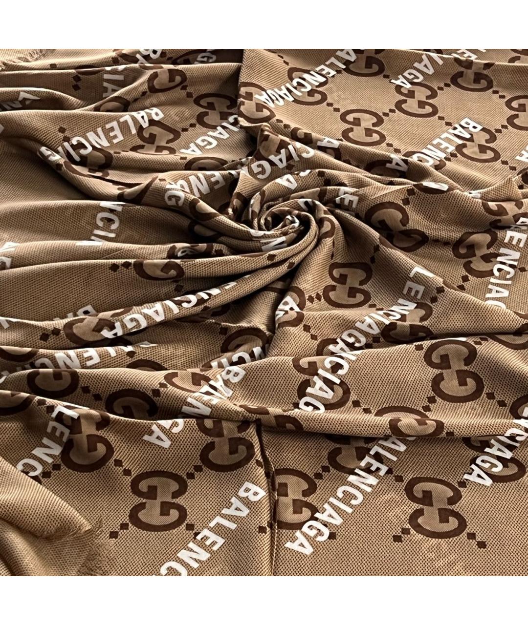 GUCCI Коричневый платок, фото 7