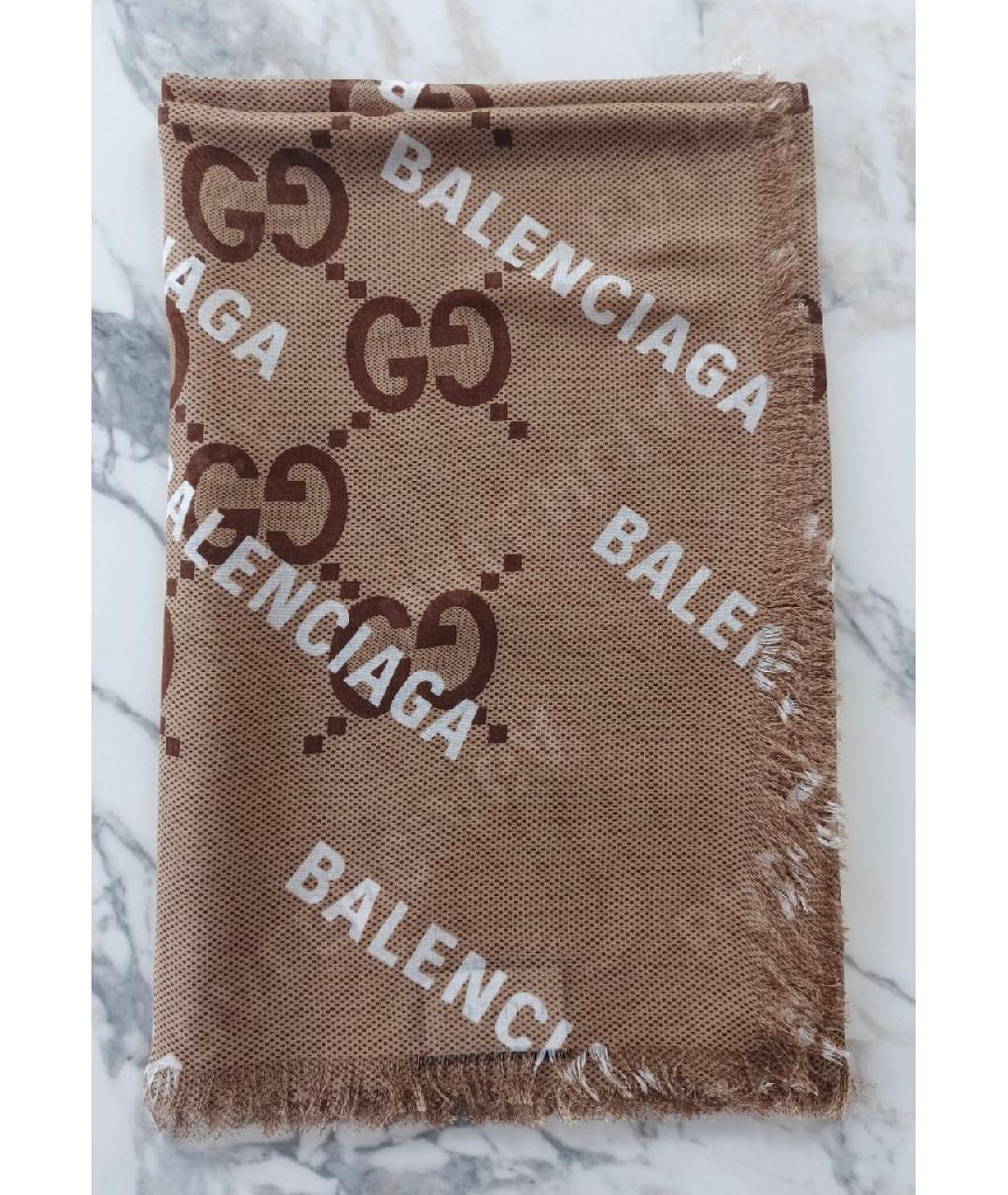 GUCCI Коричневый платок, фото 8