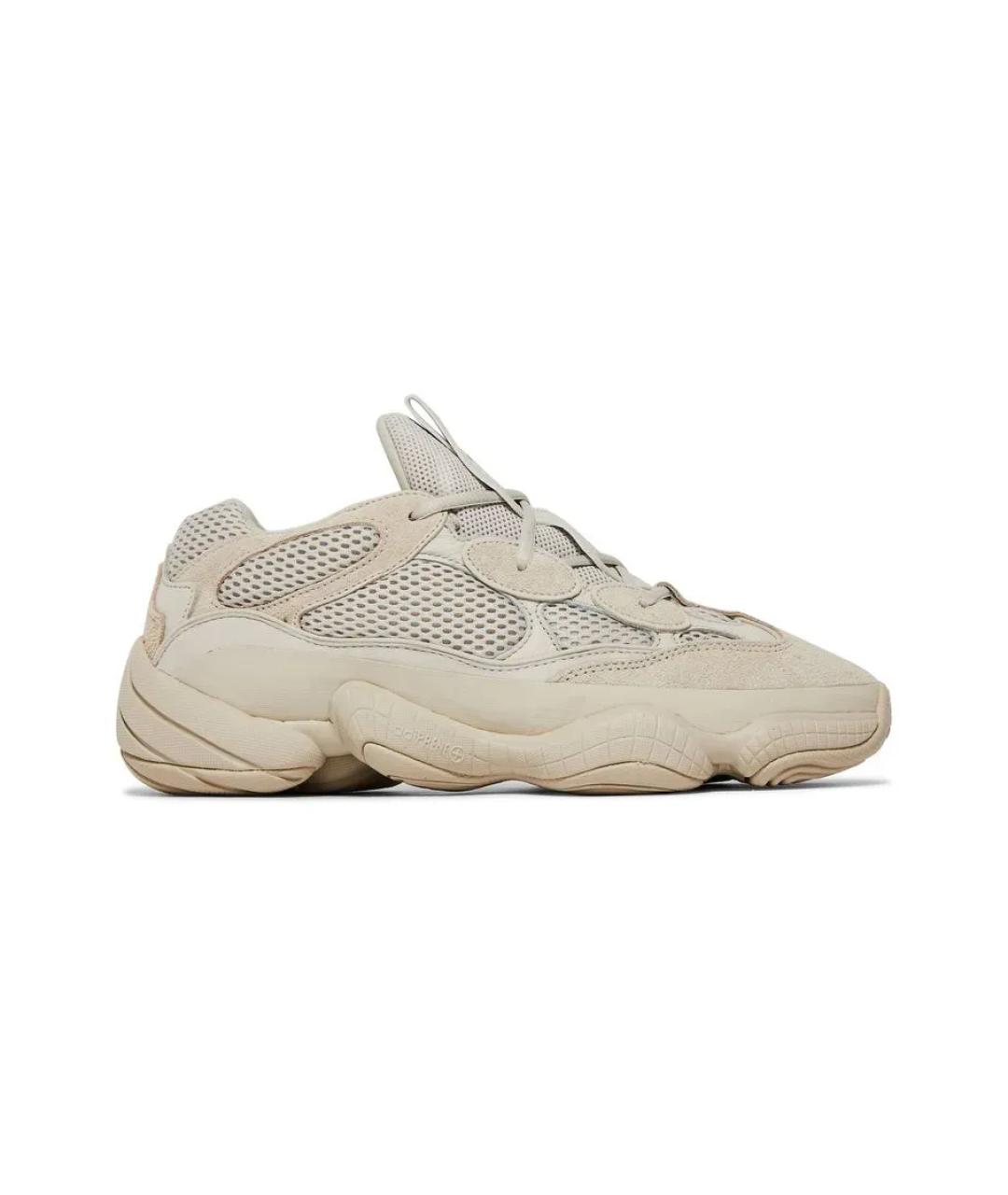 ADIDAS YEEZY Бежевые замшевые кроссовки, фото 4