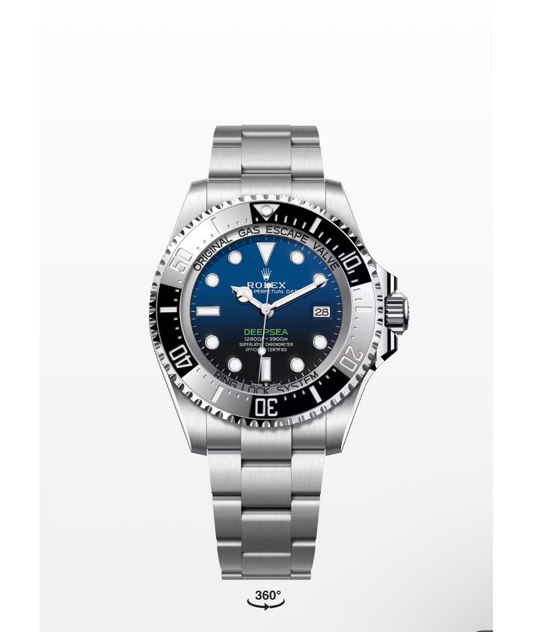 ROLEX Серебряные стальные часы, фото 1