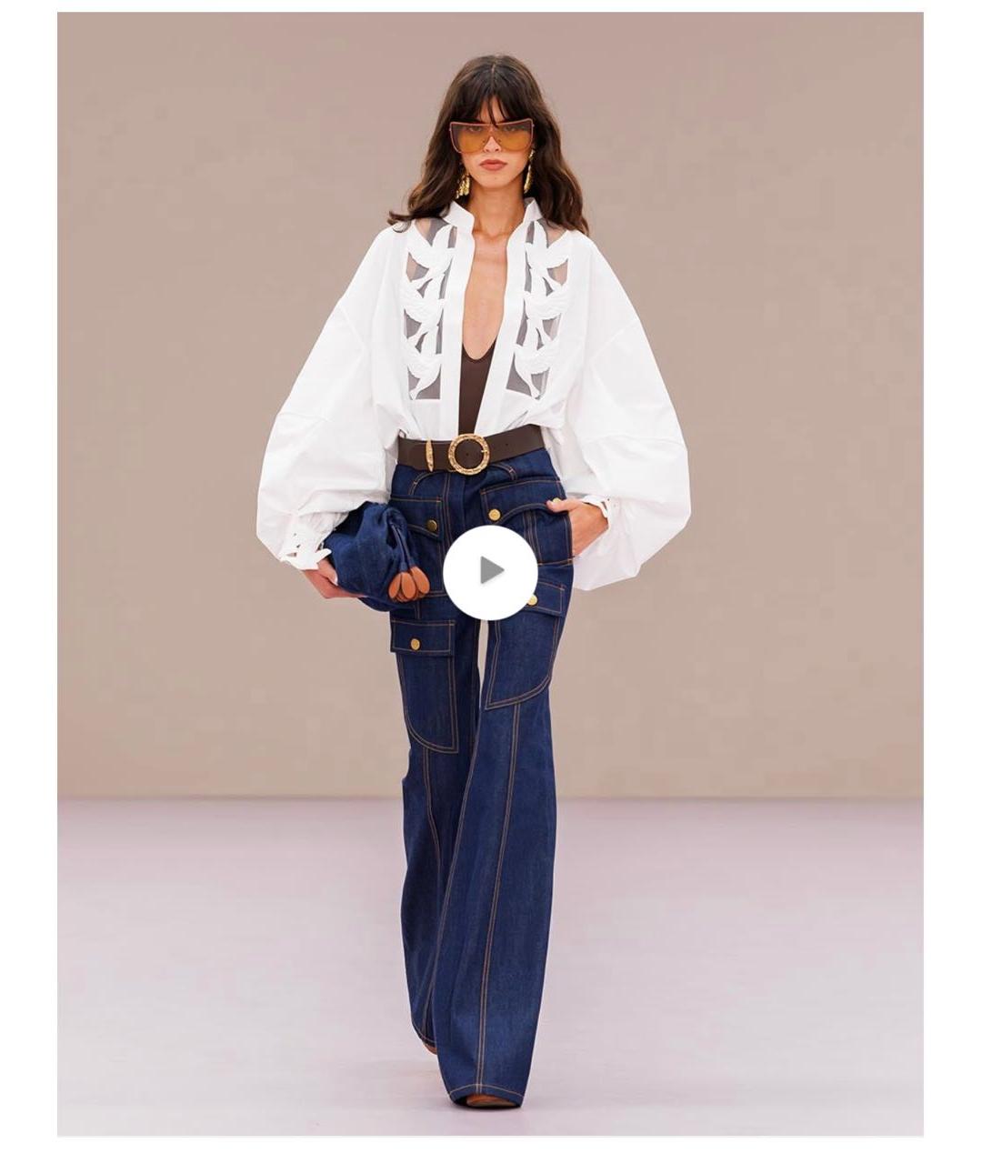 ZIMMERMANN Синие хлопковые джинсы клеш, фото 2