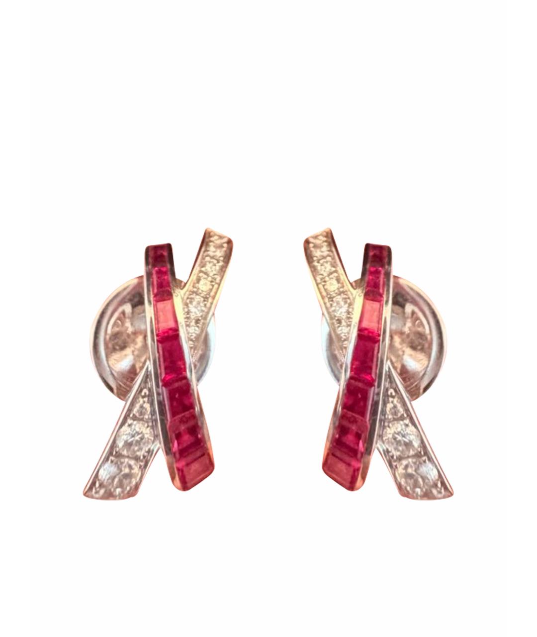 GRAFF Белые рубиновые серьги, фото 1