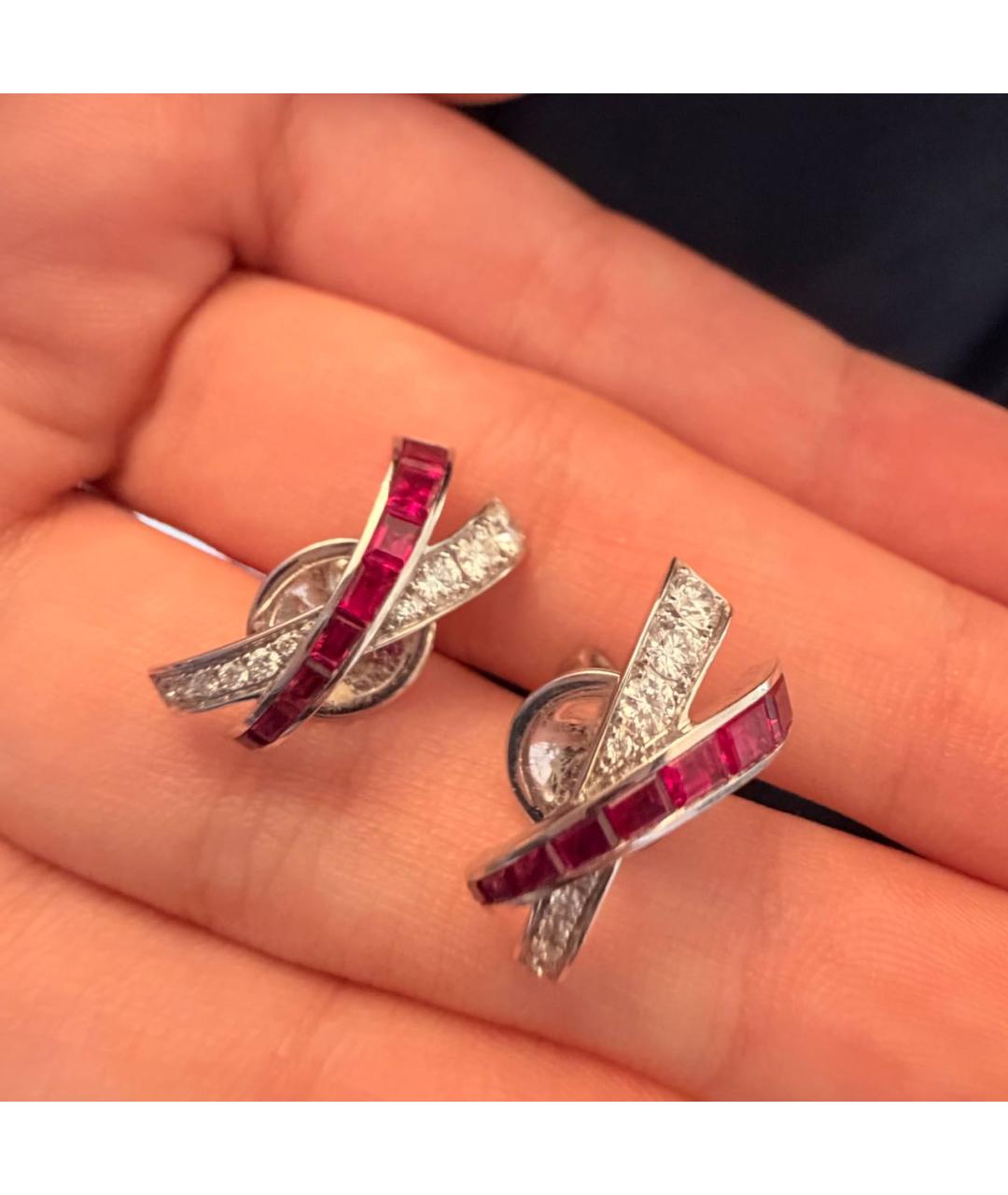 GRAFF Белые рубиновые серьги, фото 3