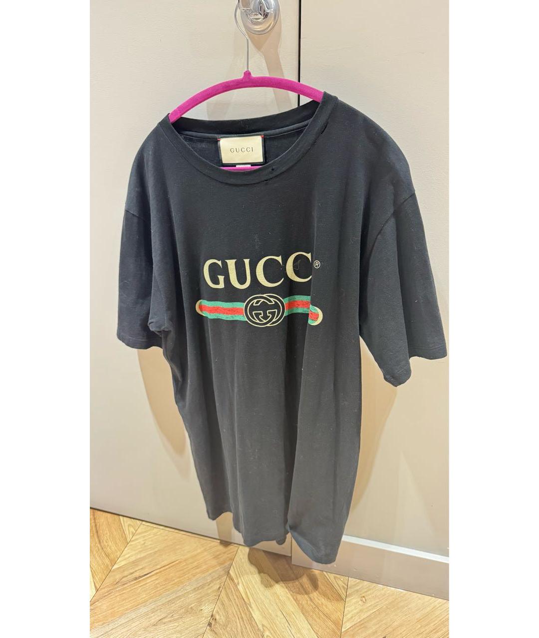 GUCCI Черная футболка, фото 3