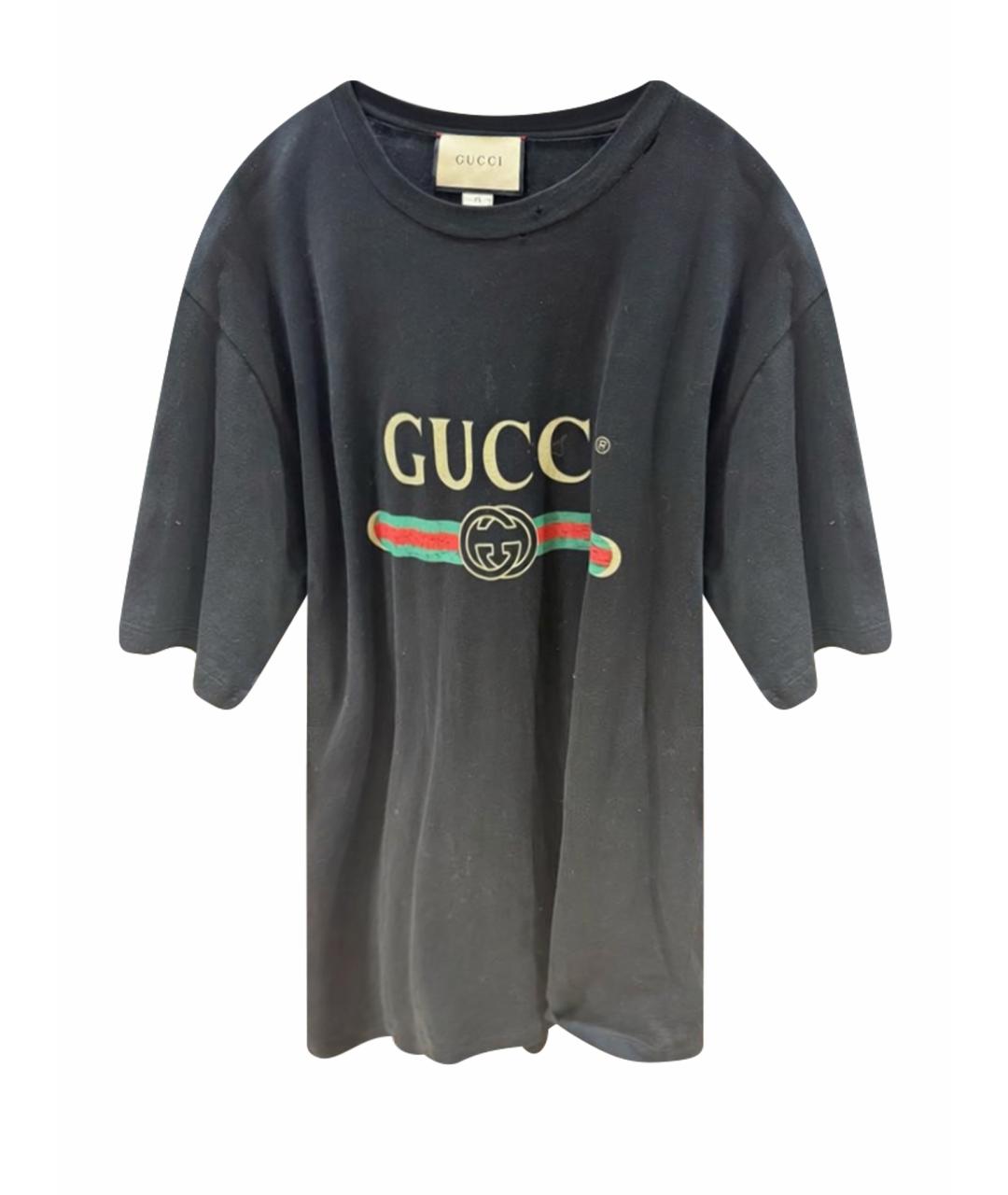 GUCCI Черная футболка, фото 1