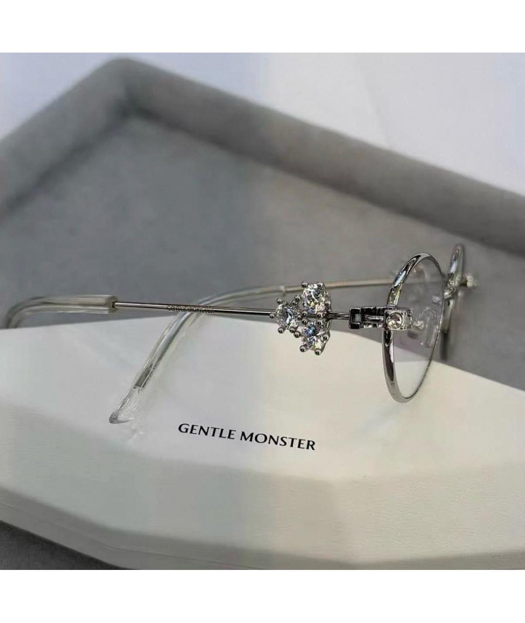 GENTLE MONSTER Серебряные металлические солнцезащитные очки, фото 3