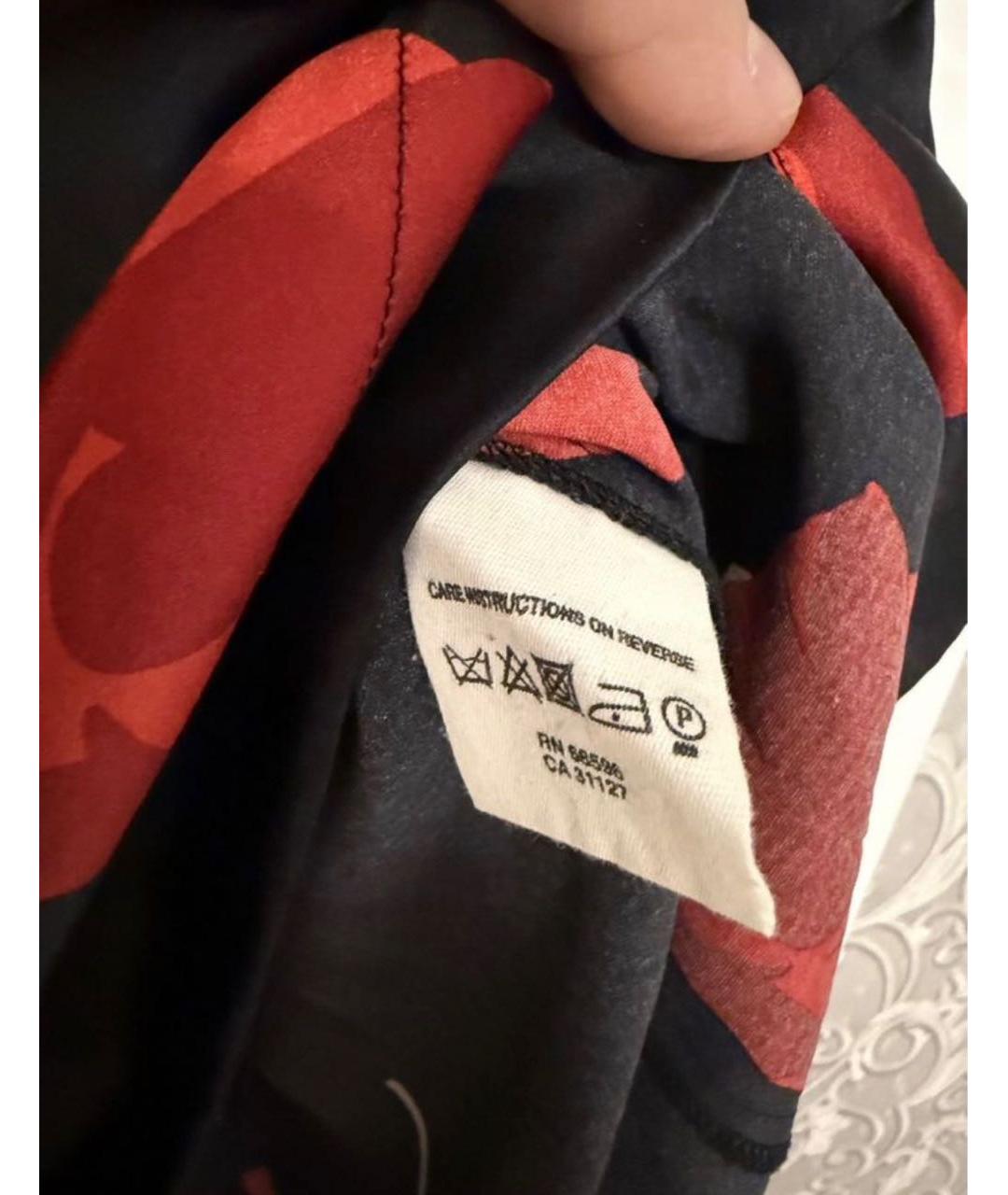 DKNY Красное шелковое повседневное платье, фото 4