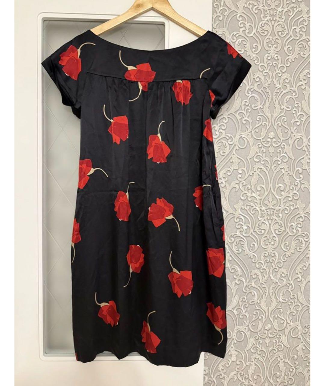 DKNY Красное шелковое повседневное платье, фото 2