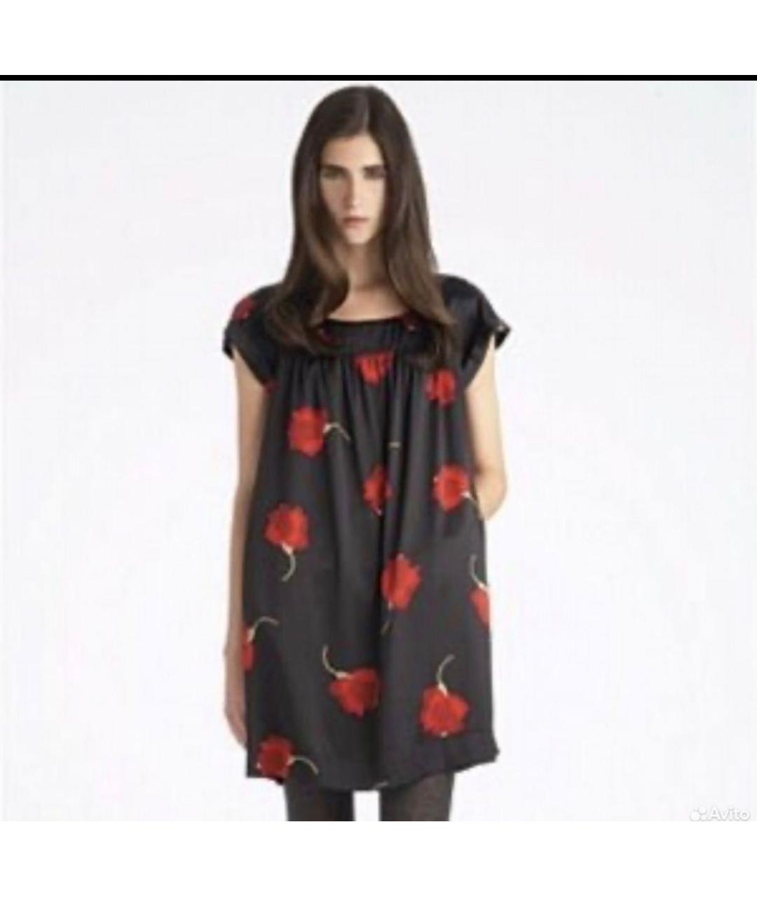 DKNY Красное шелковое повседневное платье, фото 5