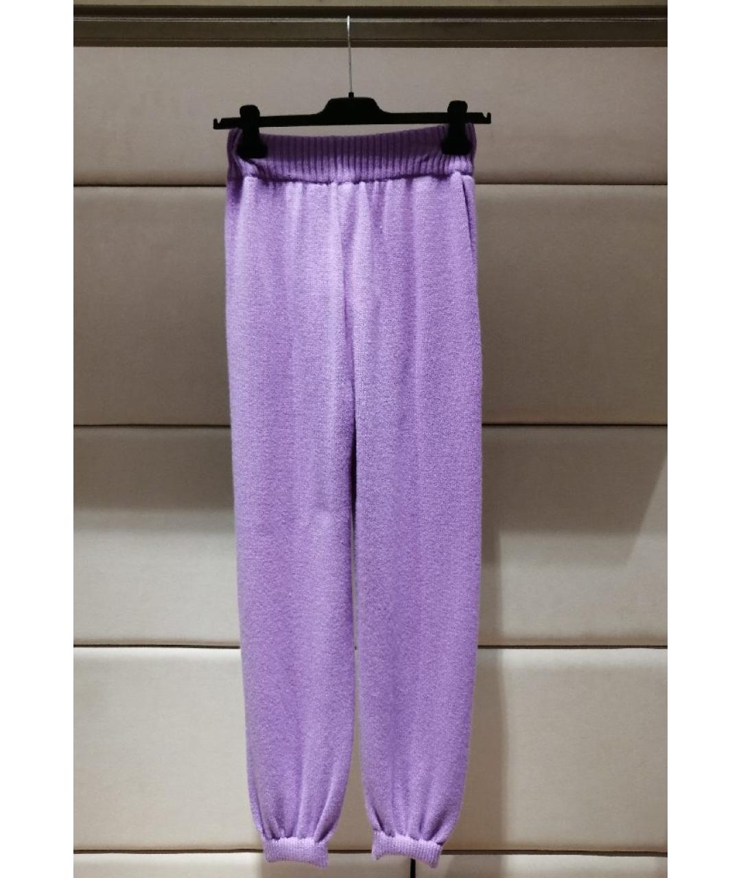 MSGM Фиолетовый шерстяной костюм с брюками, фото 4