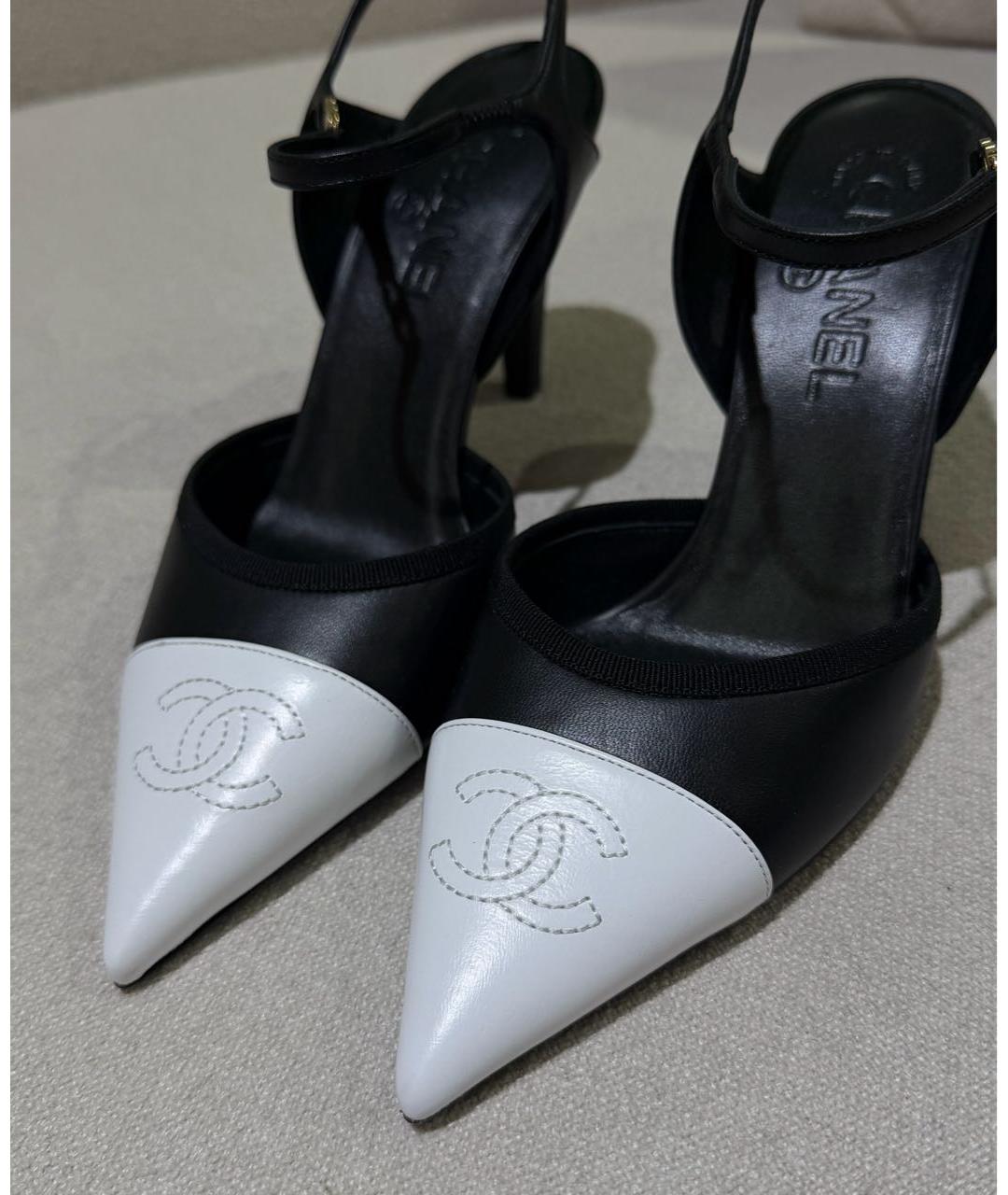 CHANEL Черные кожаные туфли, фото 3