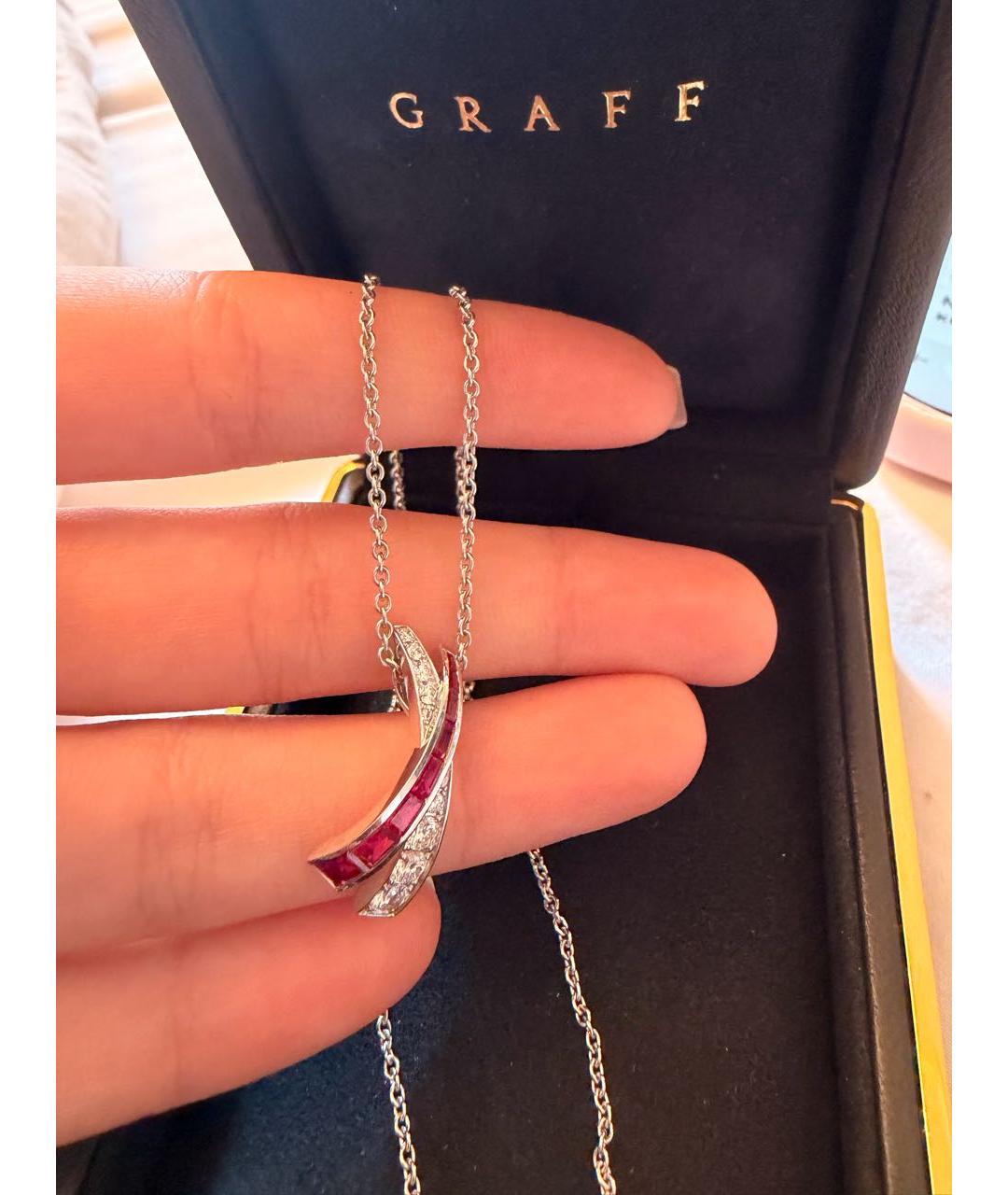 GRAFF Белая рубиновая подвеска, фото 2