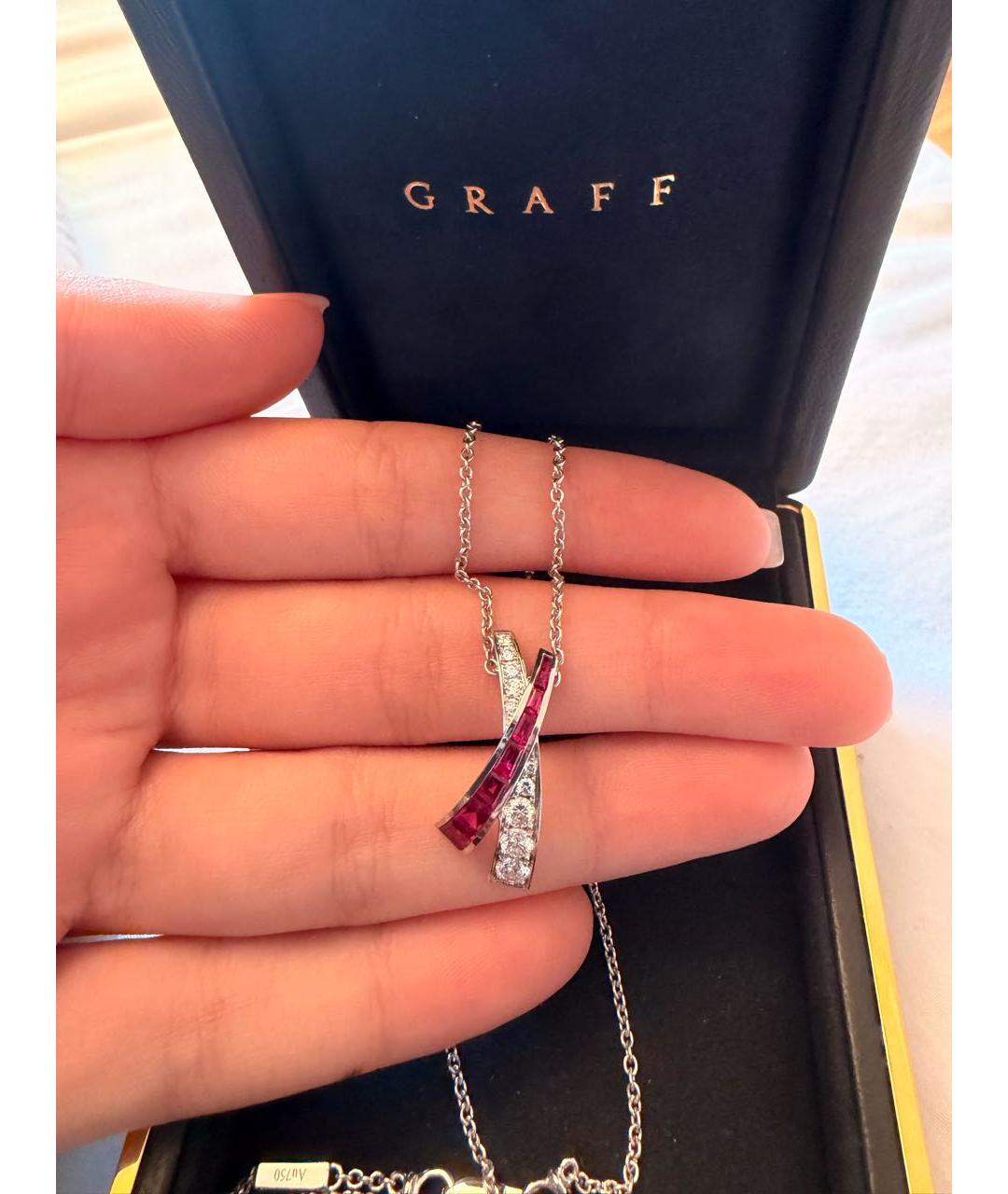 GRAFF Белая рубиновая подвеска, фото 5