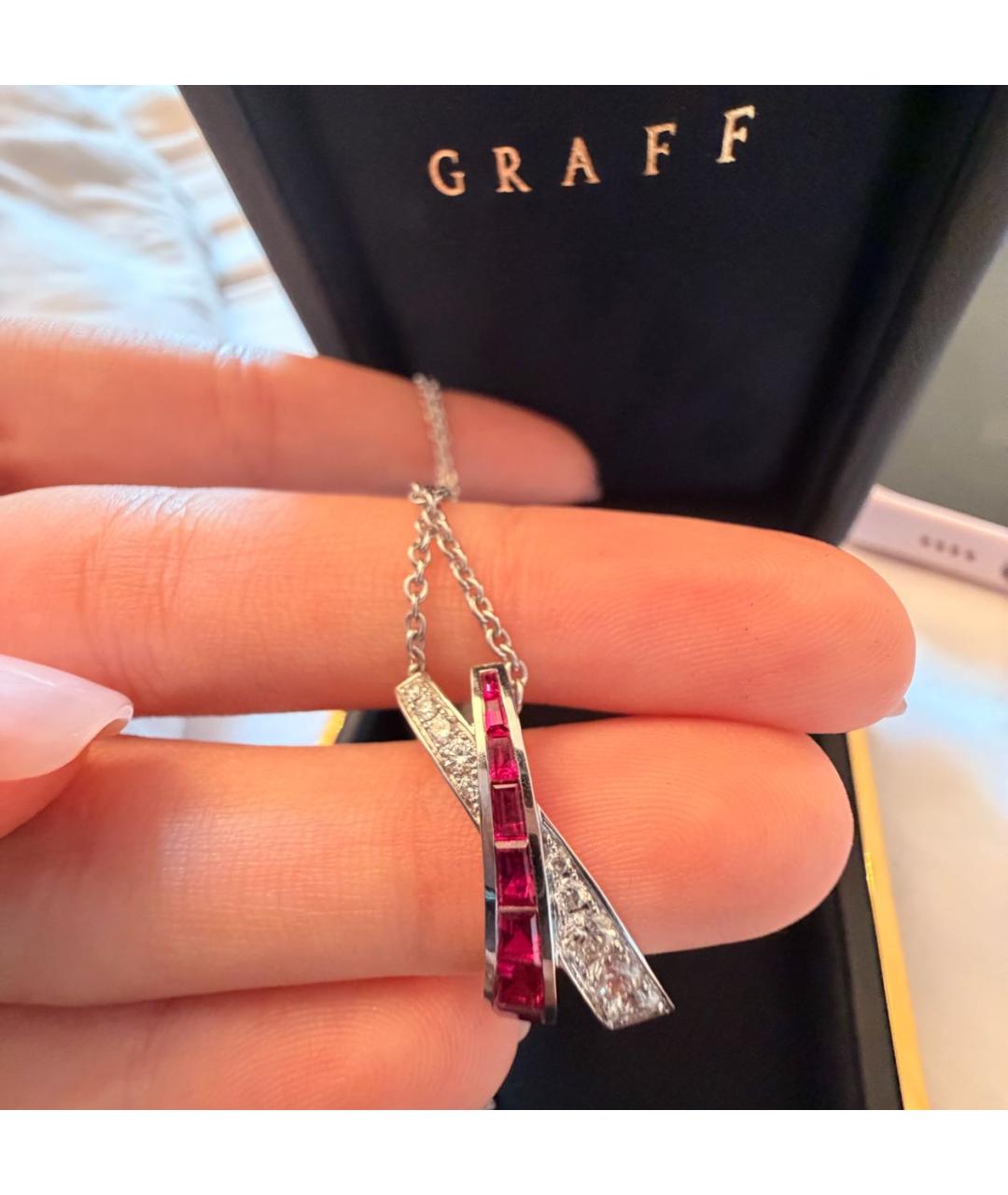 GRAFF Белая рубиновая подвеска, фото 4