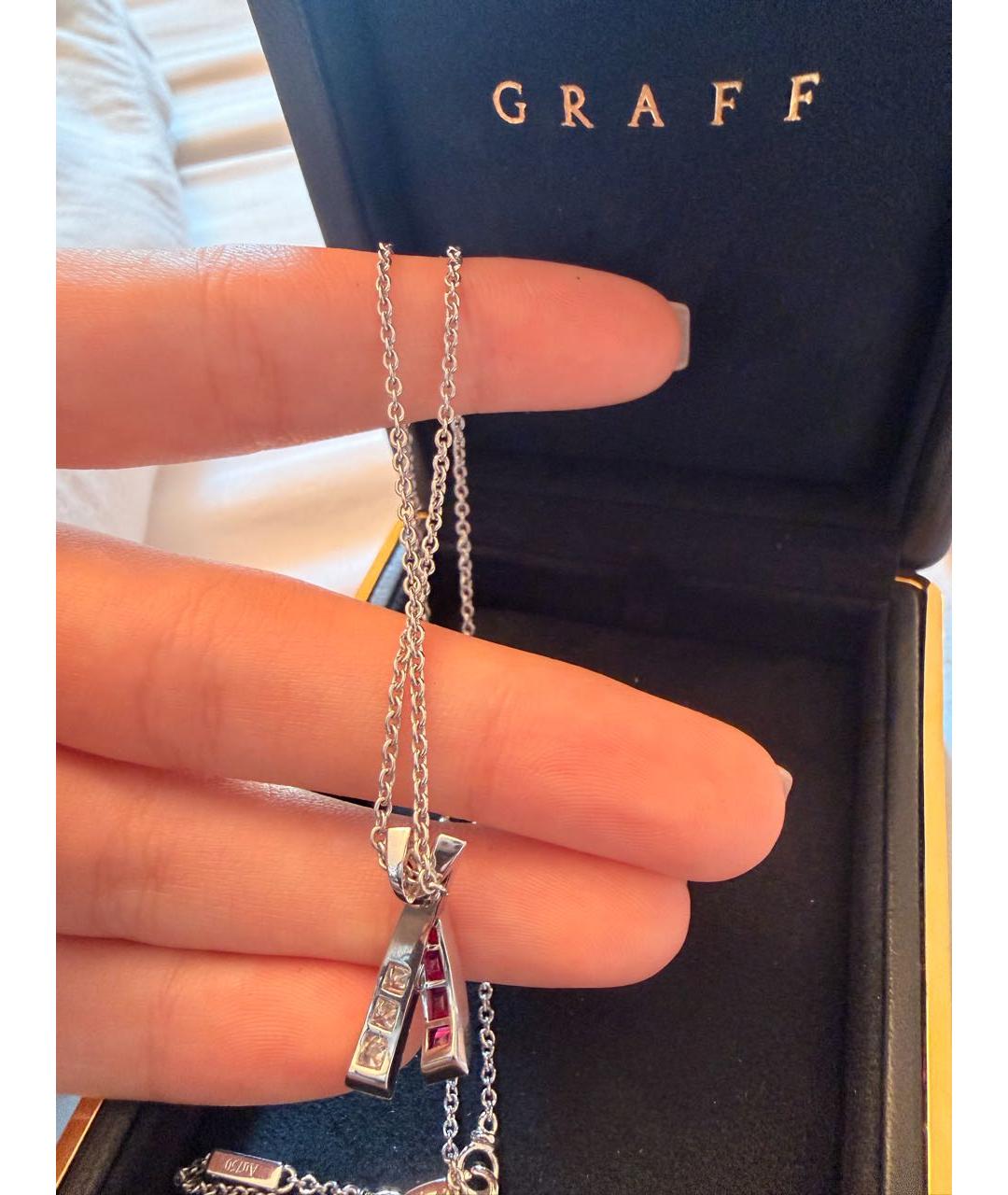 GRAFF Белая рубиновая подвеска, фото 3
