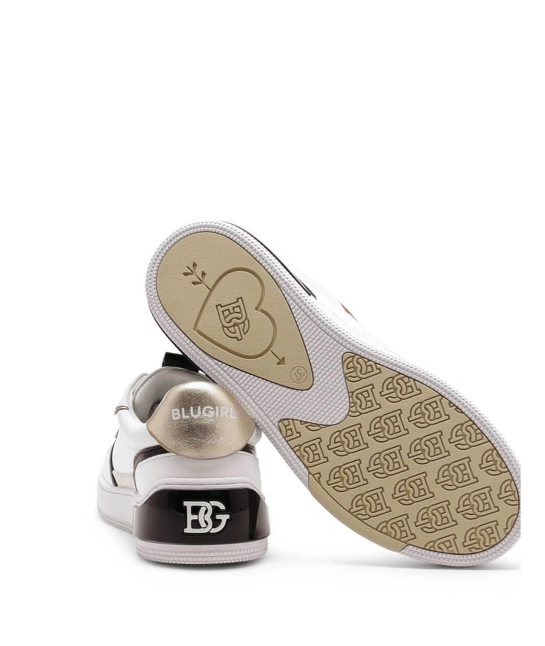 BLUGIRL Белые кожаные кроссовки, фото 4