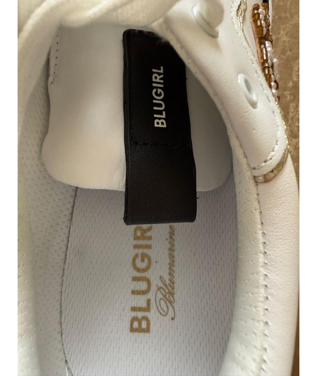 BLUGIRL Белые кожаные кроссовки, фото 5