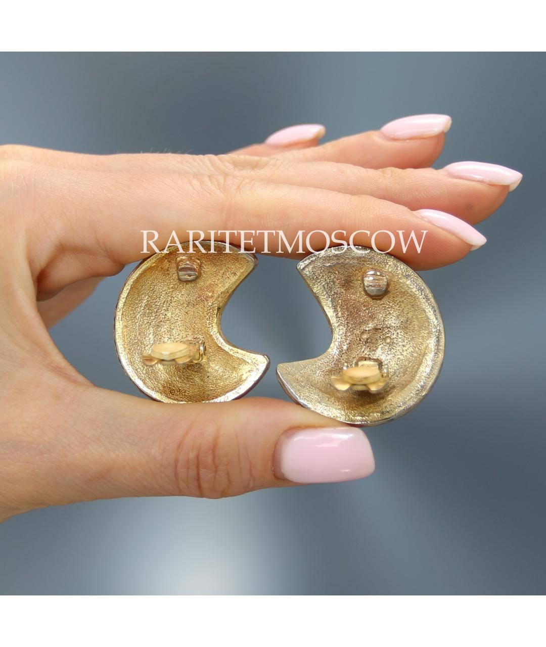 GUCCI Золотые позолоченные клипсы, фото 6