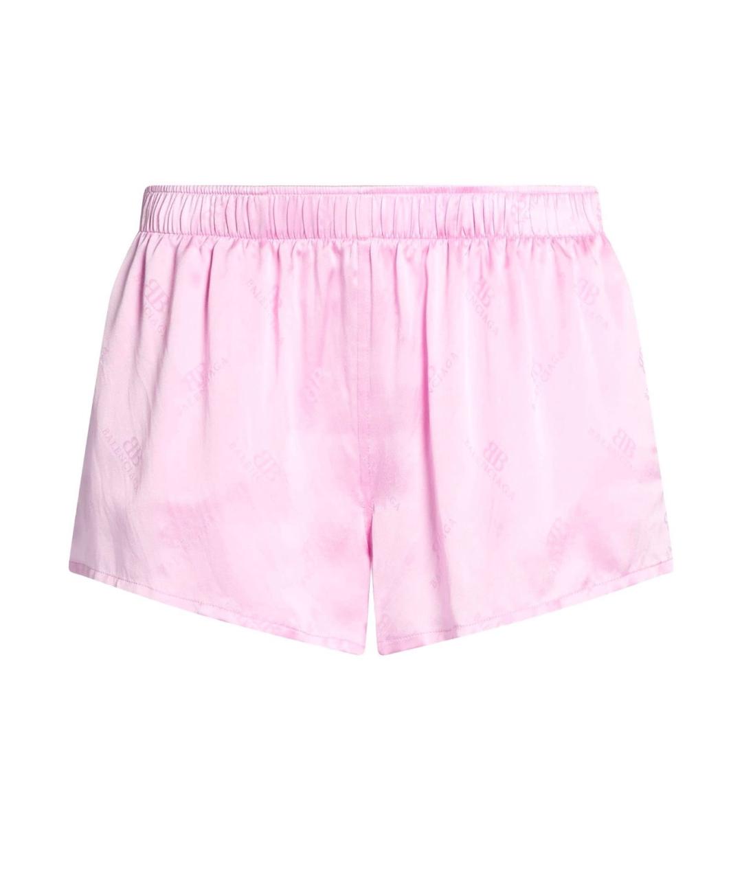 BALENCIAGA Розовые шелковые шорты, фото 6