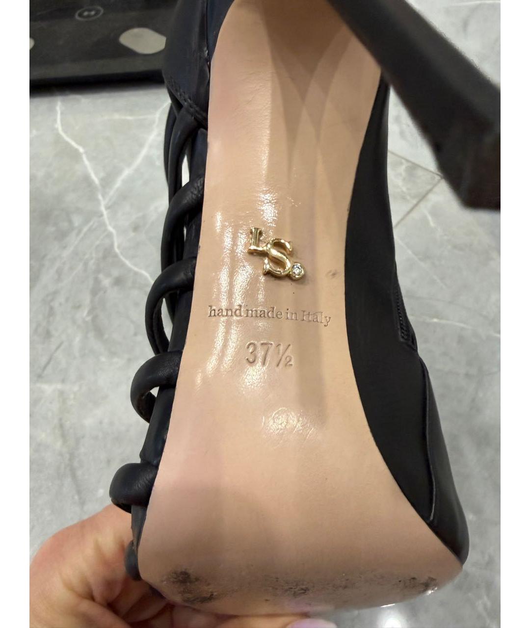 LE SILLA Черные кожаные туфли, фото 7