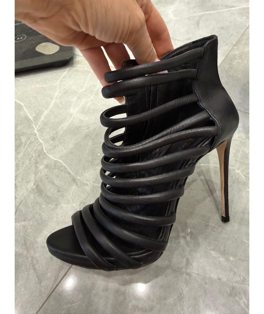 LE SILLA Черные кожаные туфли, фото 9