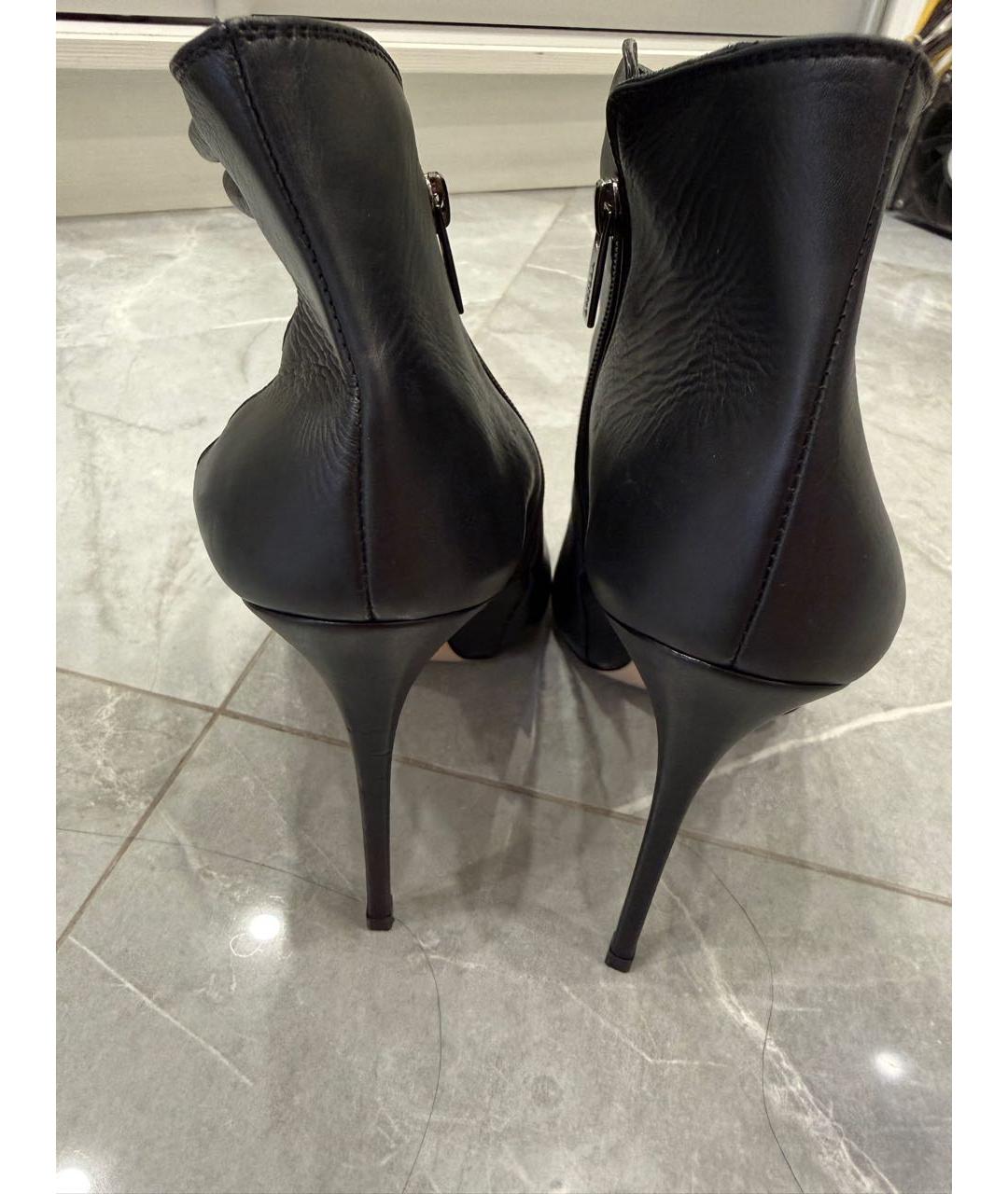 LE SILLA Черные кожаные туфли, фото 4