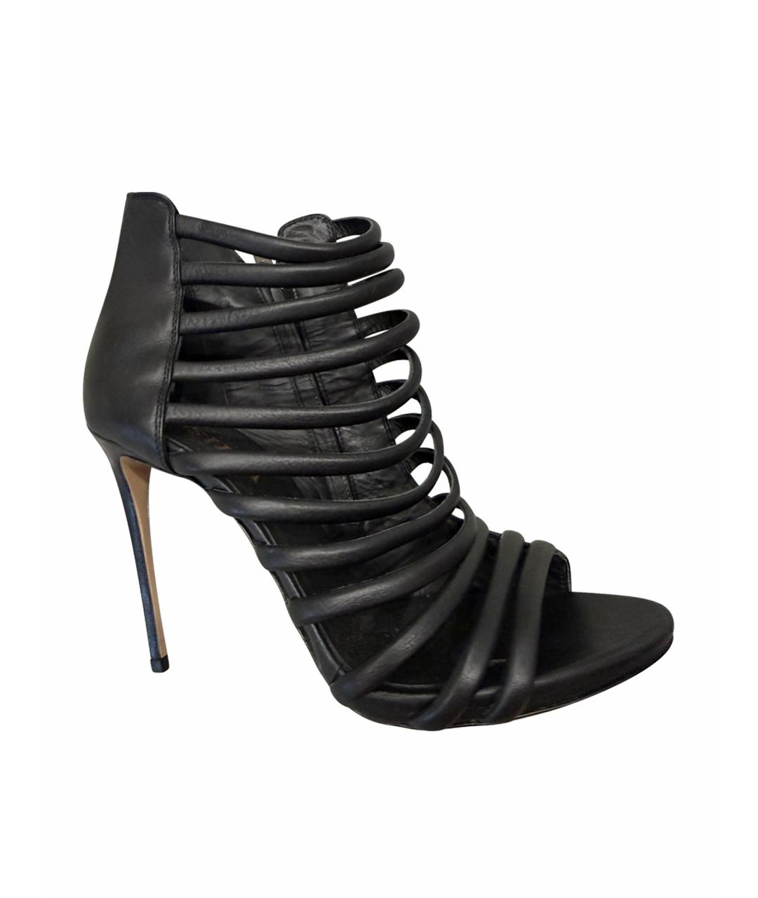 LE SILLA Черные кожаные туфли, фото 1