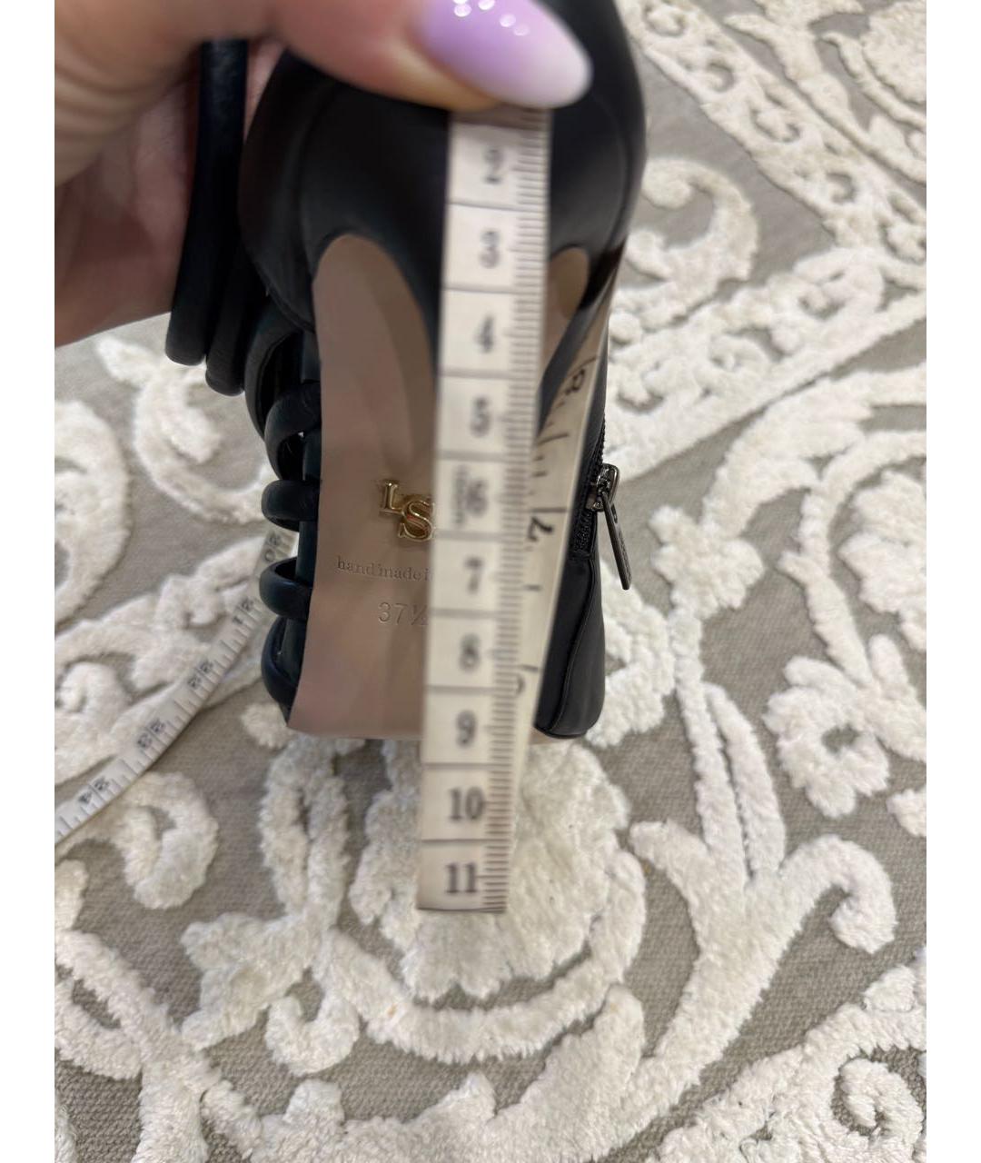 LE SILLA Черные кожаные туфли, фото 5
